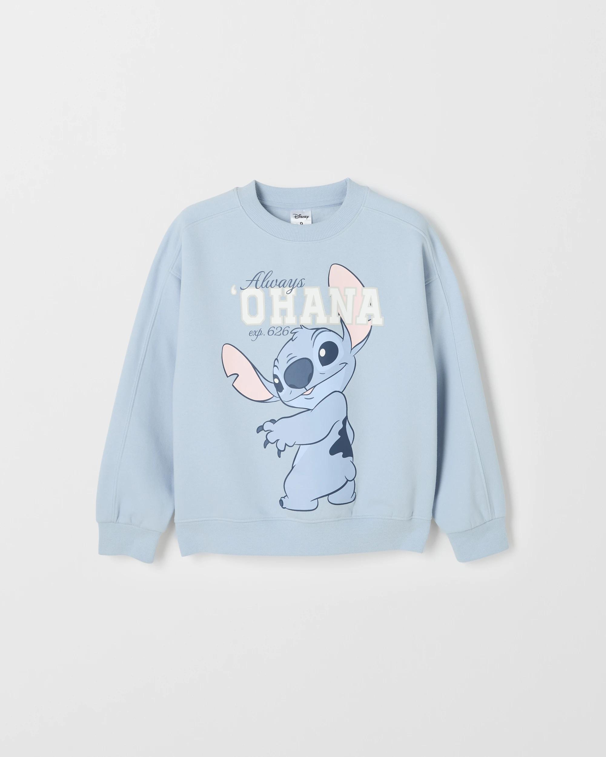 5 Disney Lilo & Stitch Australian Cotton Blend Fleece Jumper STITCH PALE BLUE, 5 of 6