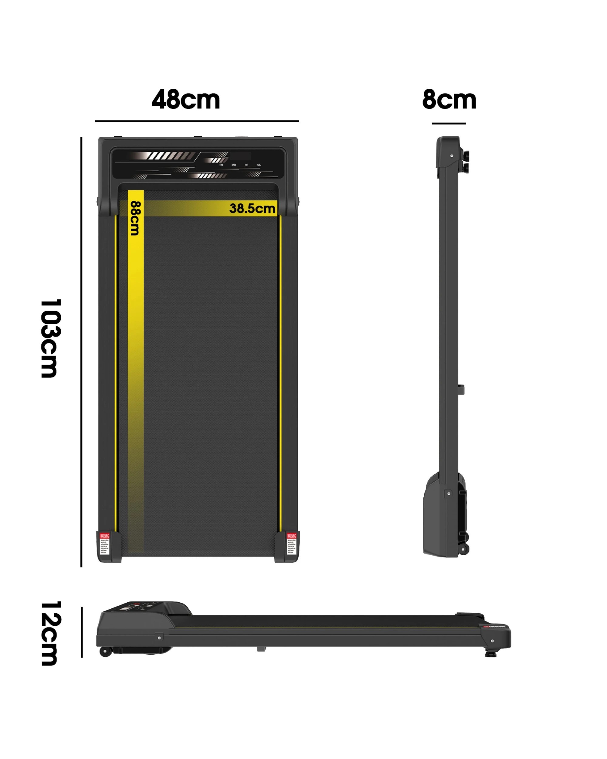 6 Advwin Electric Treadmill Under Desk Walking Pad Max 8km/h - Black, 6 of 6