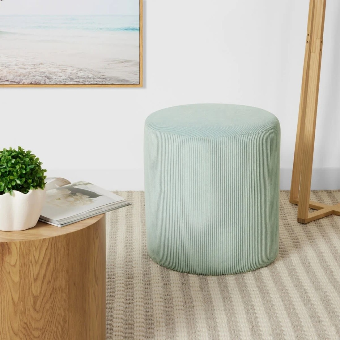 1 Quinn Ottoman - Sage, 1 of 7