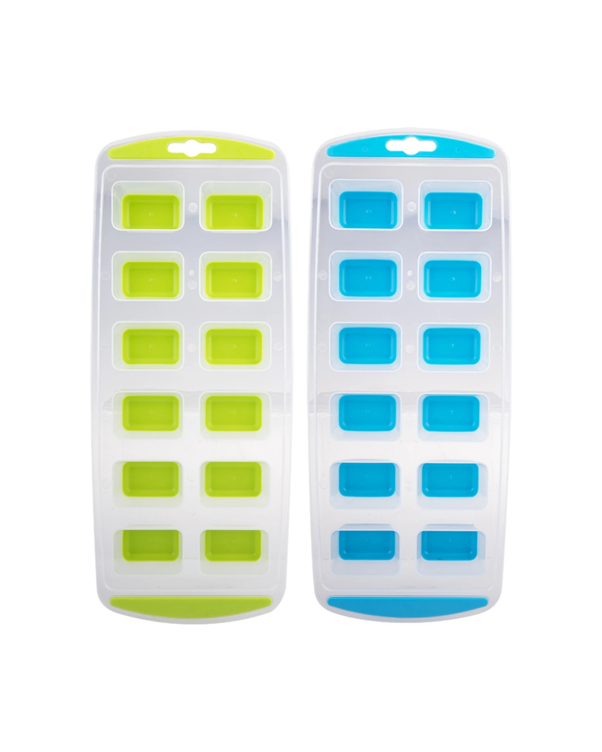 1 Appetito 2pc Easy Release 12 Cube Rectangular Ice Tray Set Practical Design - Multi, 1 of 3