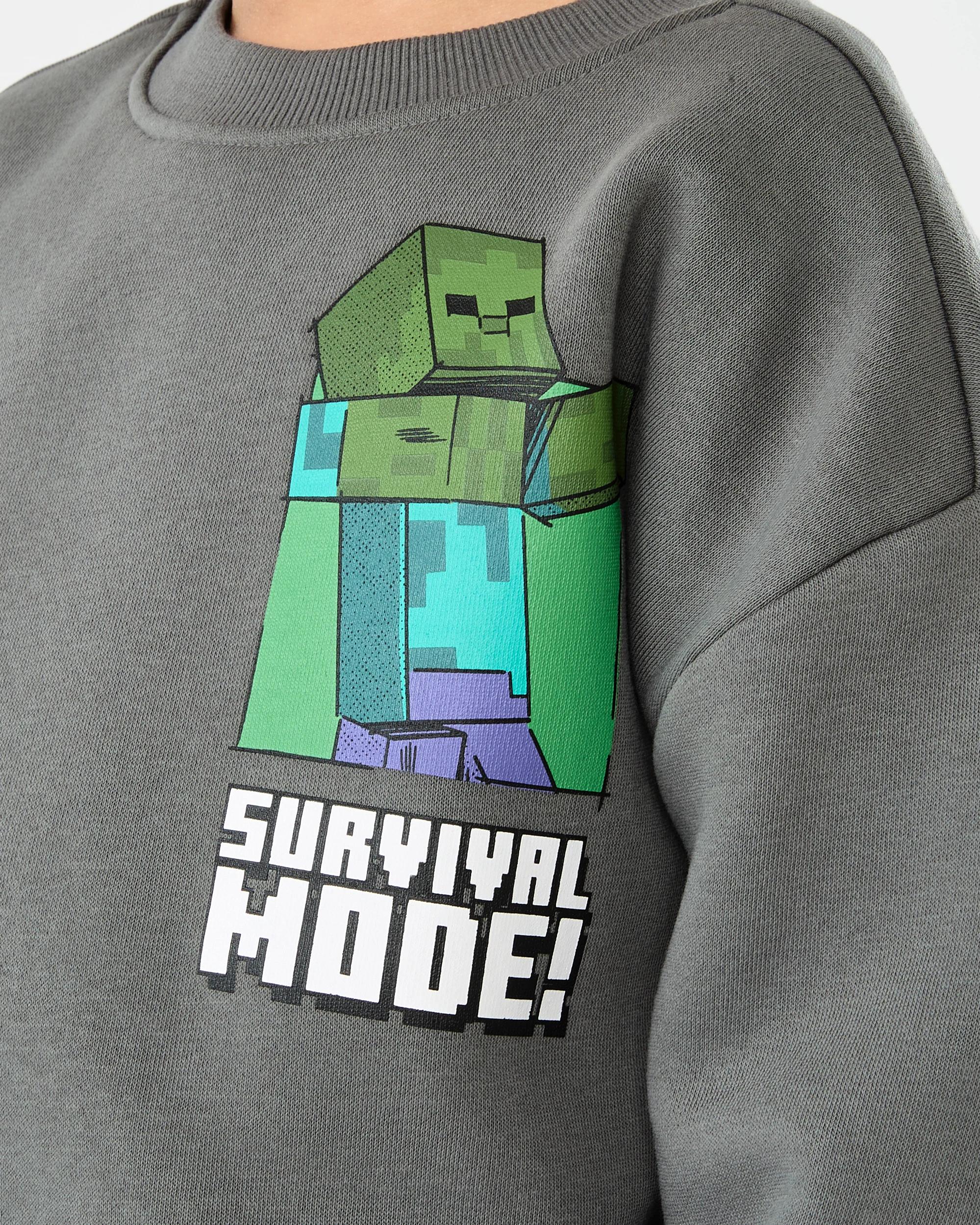 5 Minecraft License Oversized Crew Neck Sweatshirt Minecraft, 5 of 9