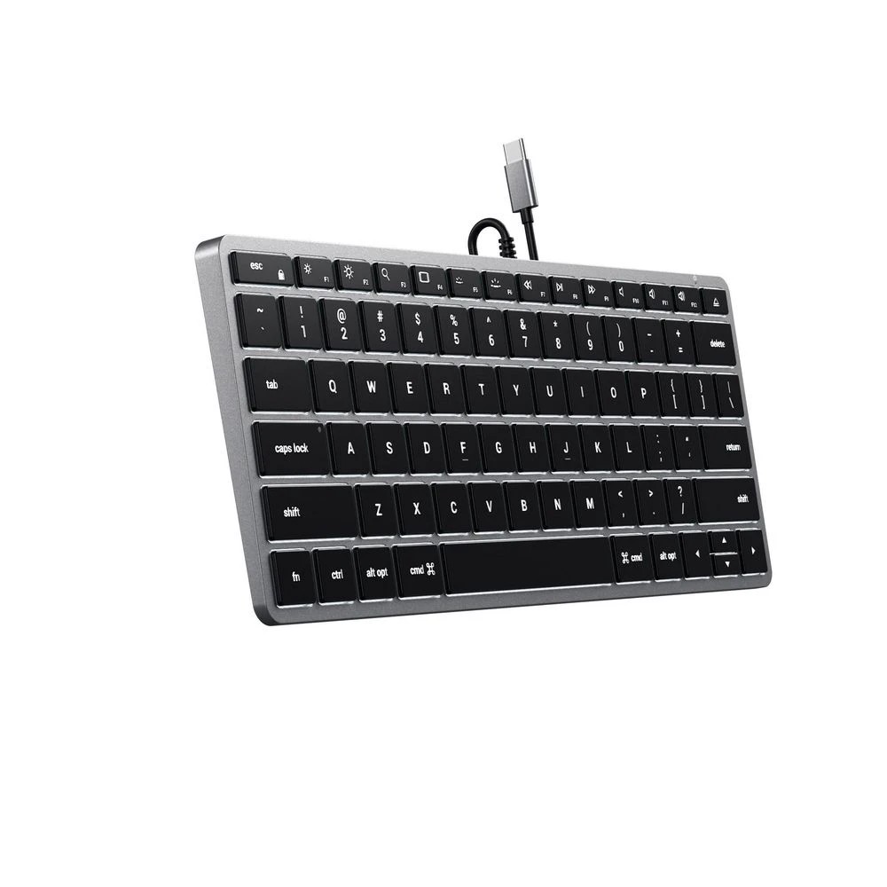 2 Satechi Slim W1 USB-C Wired Keyboard Space Grey, 2 of 7