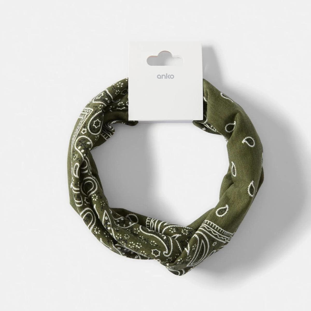 4 Stretch Bandana Headband ACC GREEN, 4 of 4