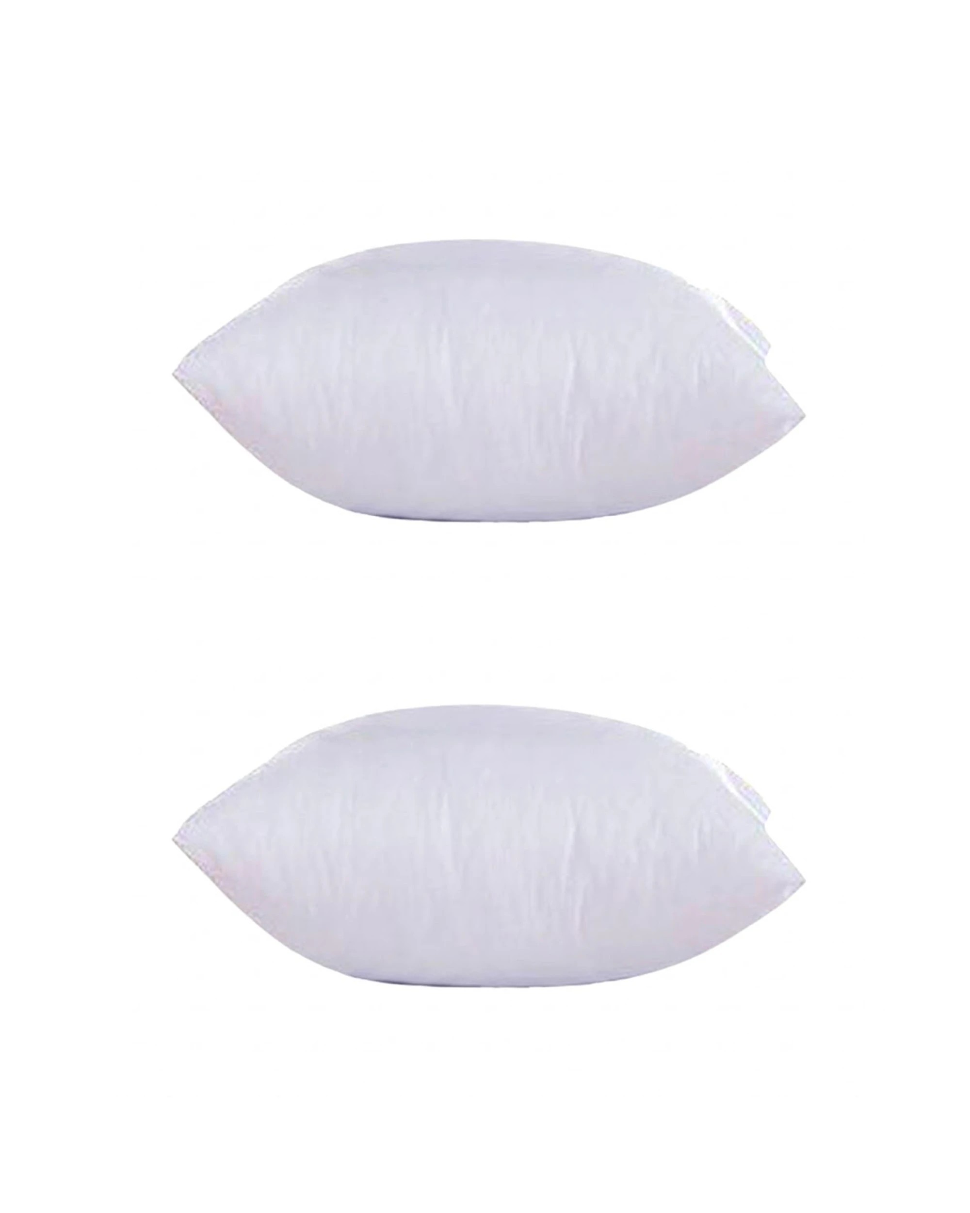1 Cotton More 2pc Cotton Cover Polyester Filling Cushion Pillows 45x45cm - White, 1 of 3