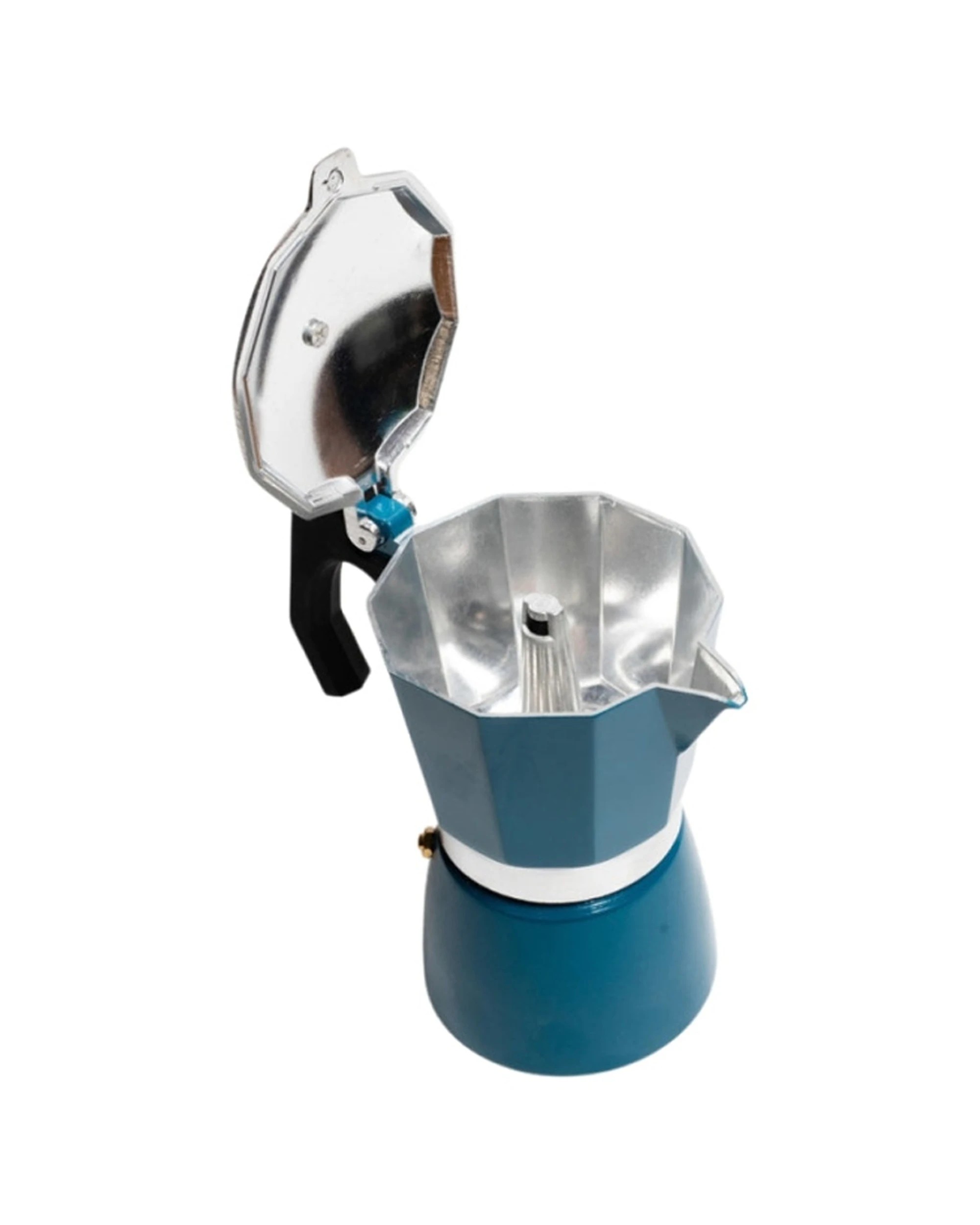3 Coffee Culture Coffee Maker 6 Cup Stove Top Espresso Moka Pot Stainless Steel - Blue, 3 of 3