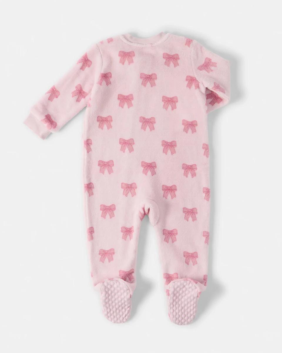 2 Fluffy Coverall Pink Bow, 2 of 4