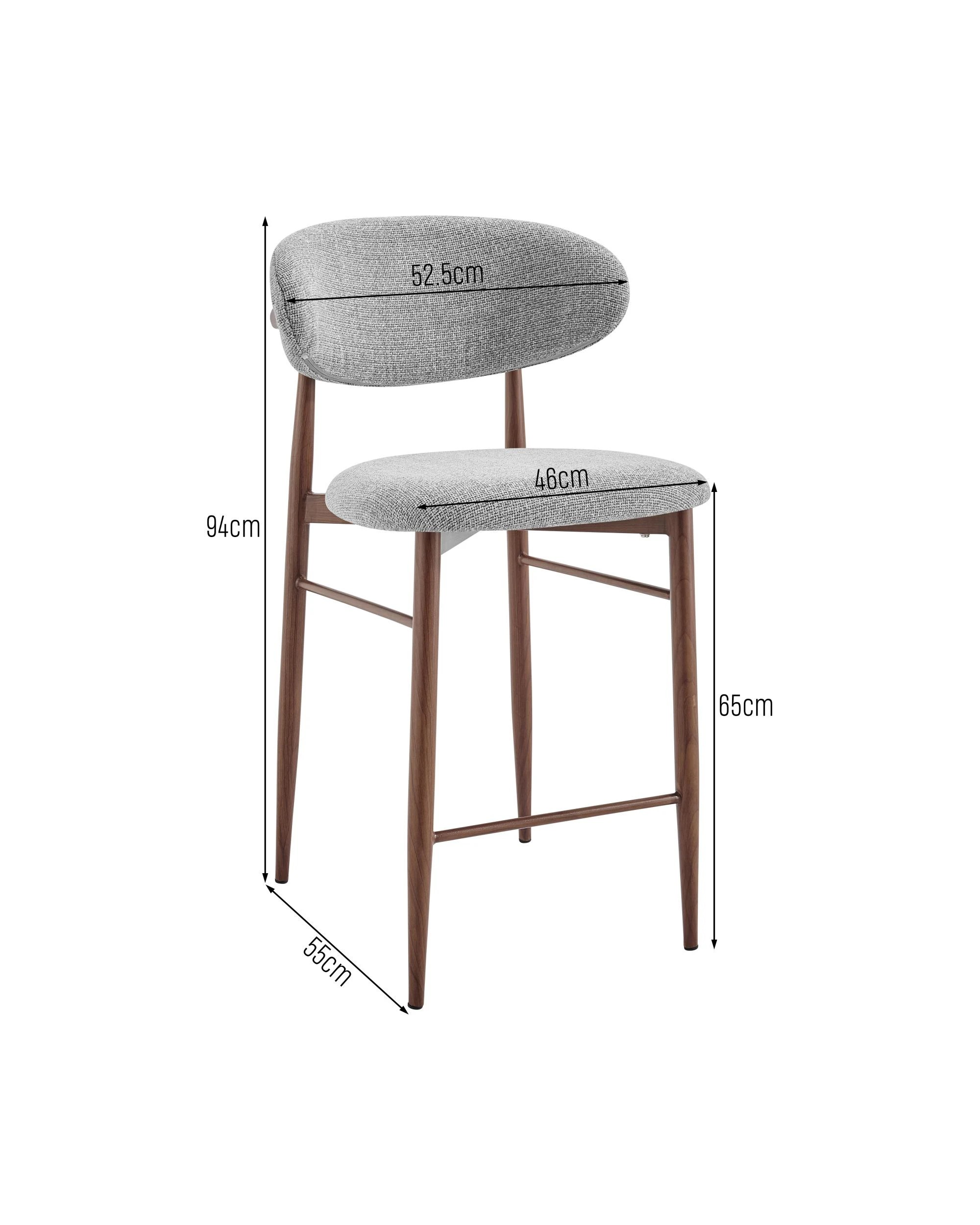 9 Kodu High Stools Pair (Set of 2) - Grey, 9 of 9