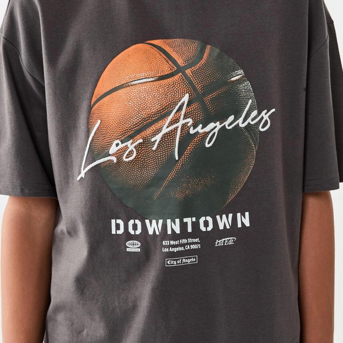 4 Short Sleeve Oversized Graphic T-shirt Gry Bballp, 4 of 8
