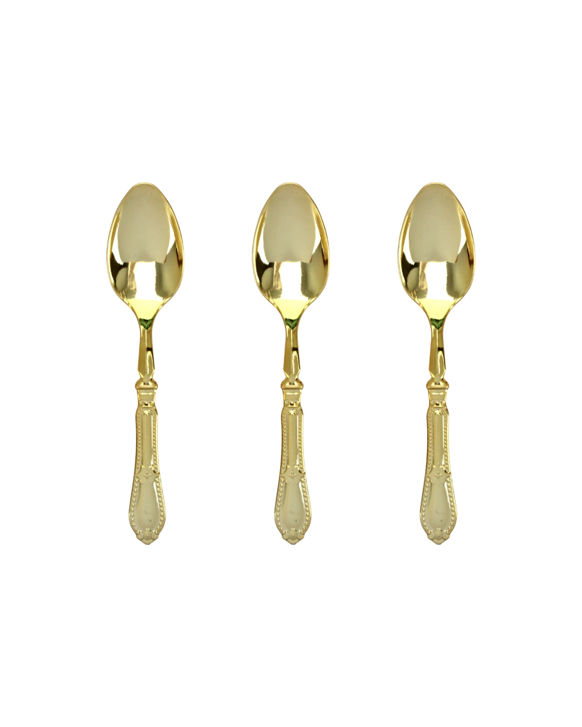 1 Magic Pro Vintage Look Reusable Plastic Teaspoons Pack of 12 - Gold, 1 of 1