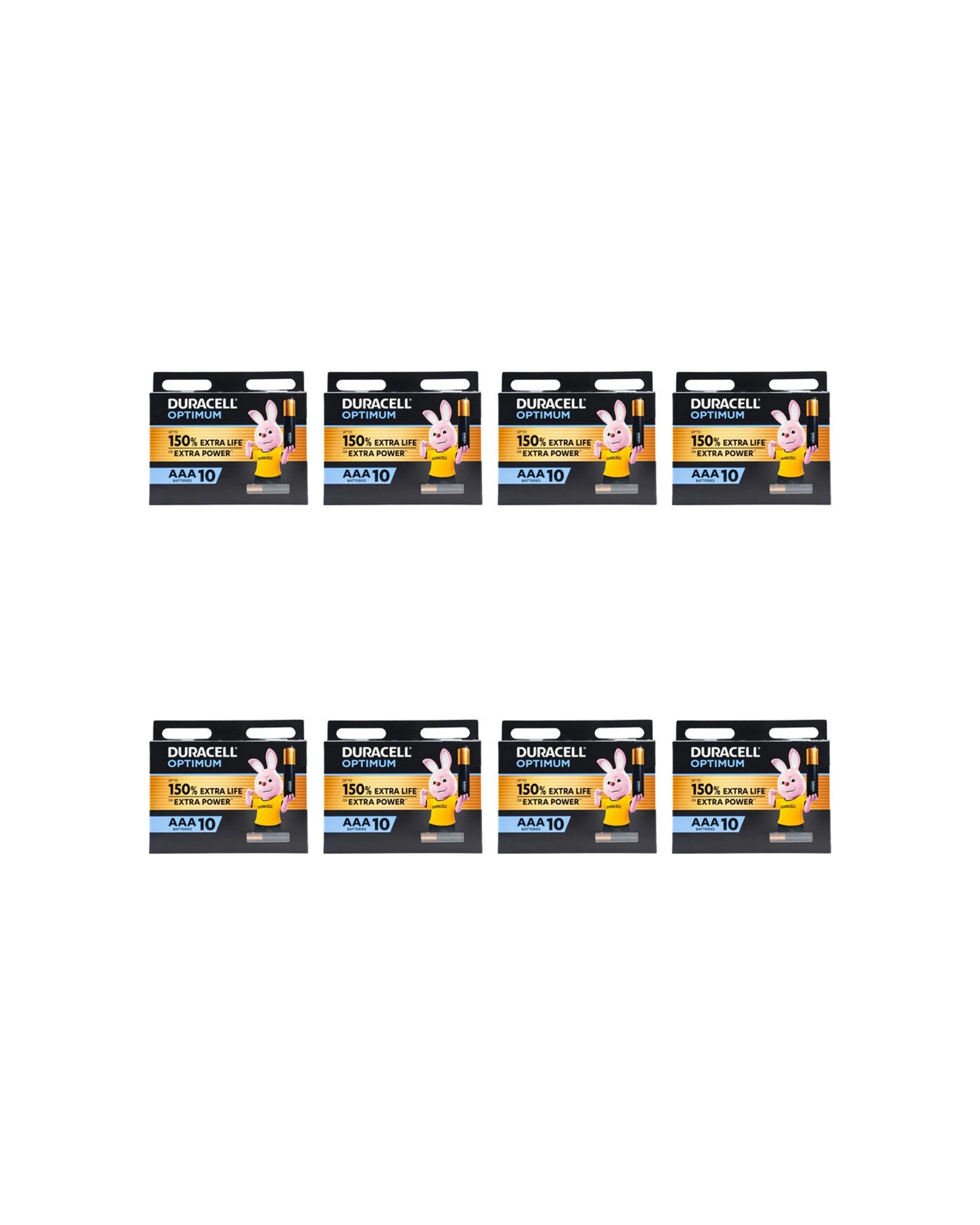 1 Duracell 8PK Optimum Durable Extra Power AAA Batteries Long Lasting - Black, 1 of 3