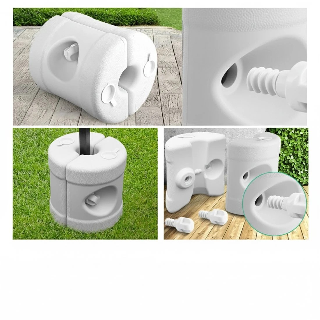 6 Instahut Gazebo Pop Up 3x3m w/Base Podx4 Marquee Folding Outdoor Wedding Camping Tent Shade Canopy - Black, 6 of 6