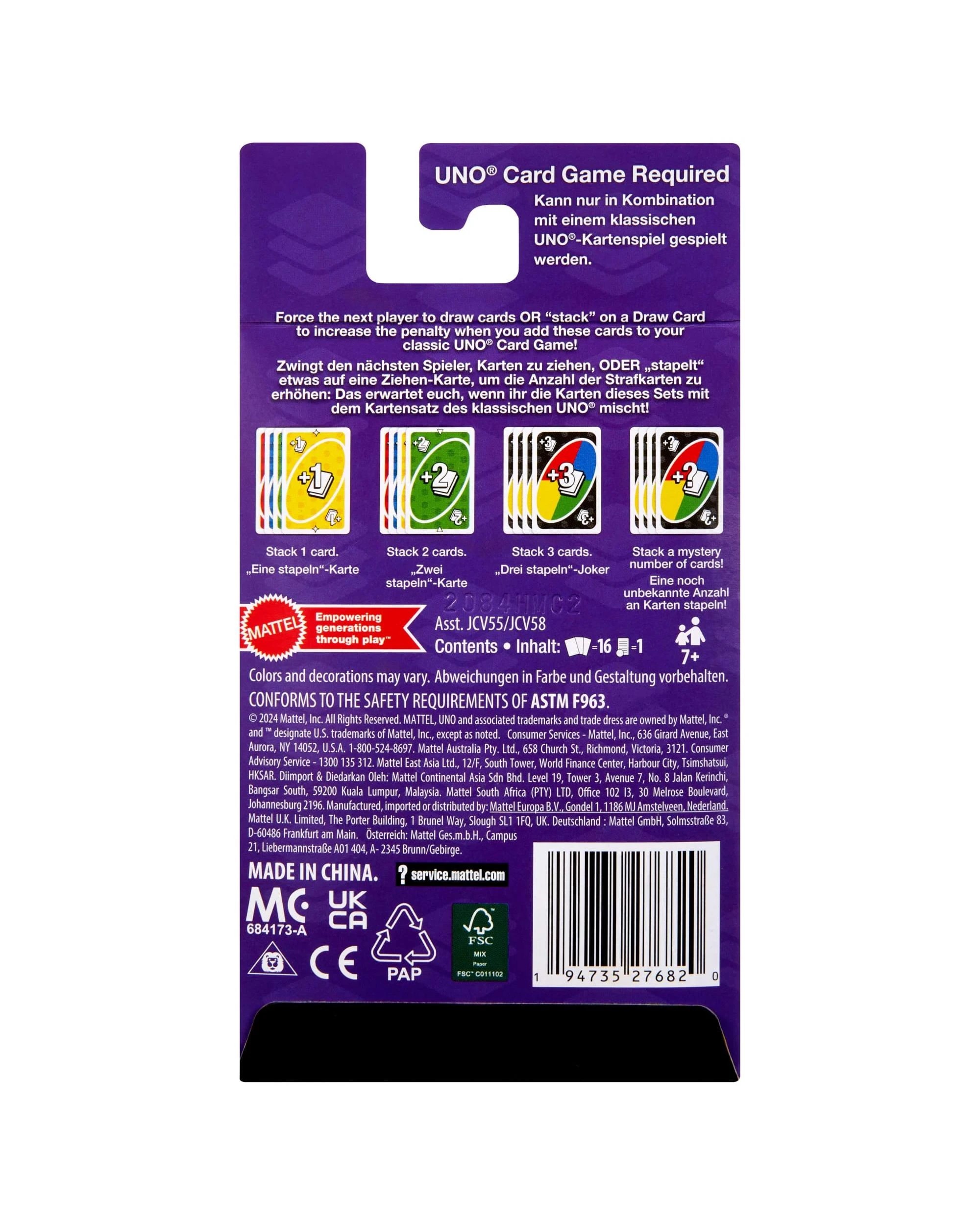 6 UNO Add-On Packs Stack Pack Card Game, 6 of 6
