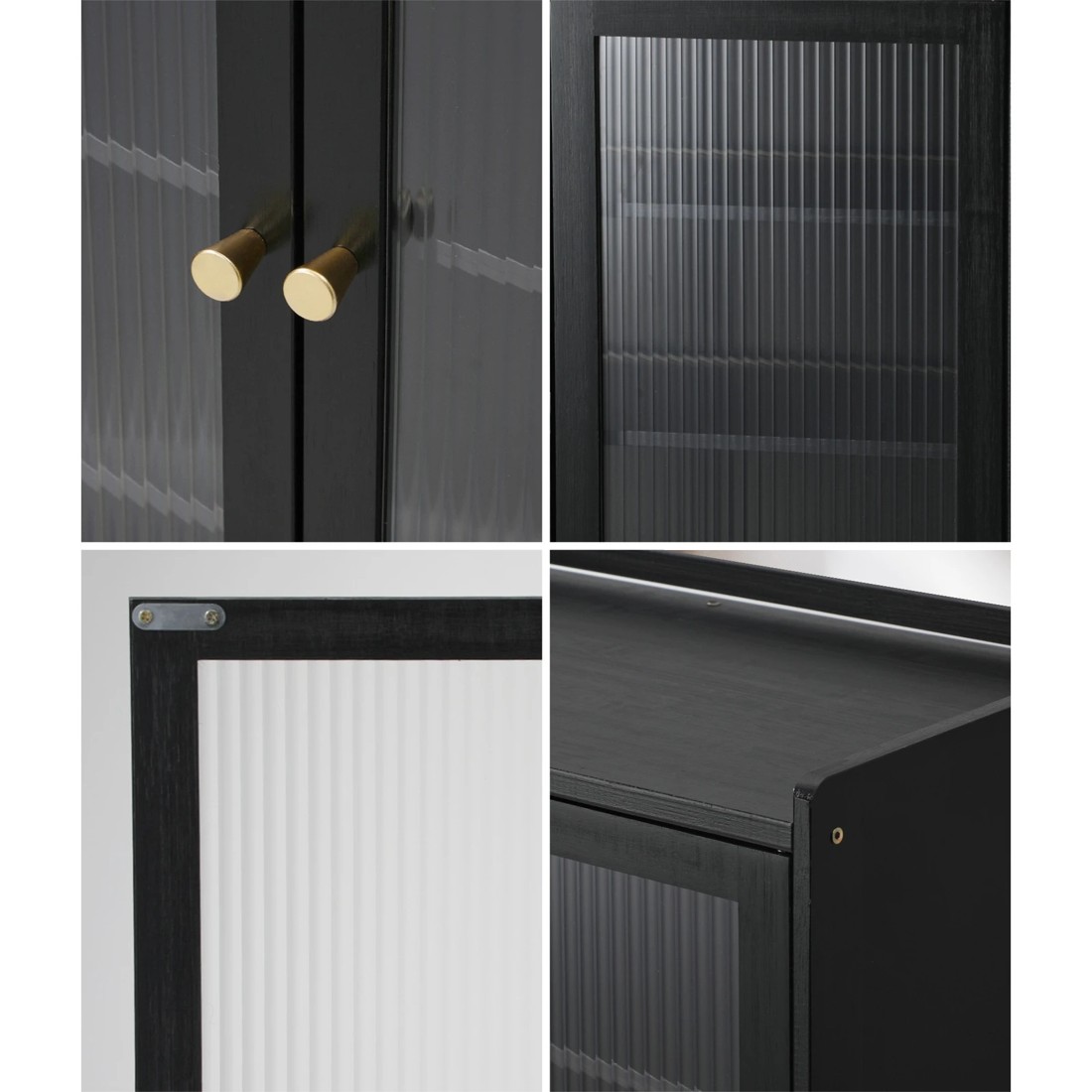 5 Oikiture Shoe Cabinet Shoes Storage Rack Organiser 3 Doors Shelf
 - Black, 5 of 9