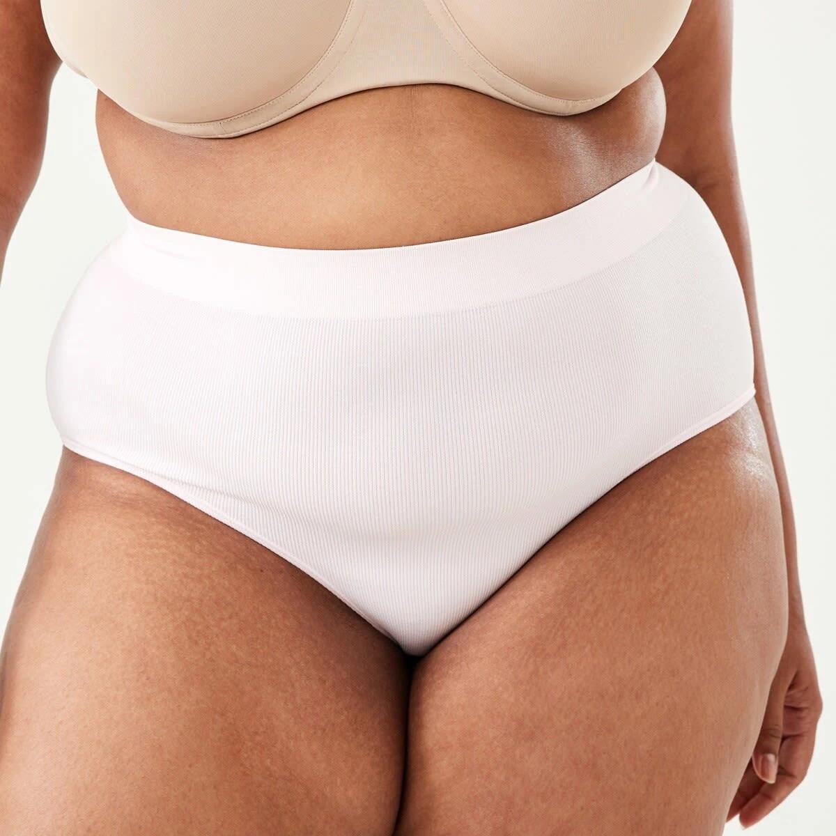 3 3 Pack Curve Rib Seamfree Full Briefs HALOGEN BLUE, BALLERINA, SOFT CLAY, 3 of 8
