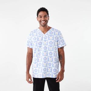 Work Short Sleeve Print Scrub Top
