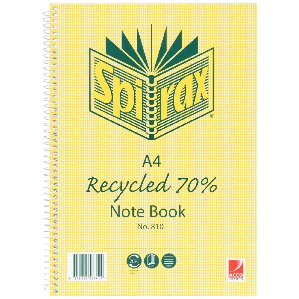 1 Spirax A4 No. 810 Notebook 120 Page, 1 of 3