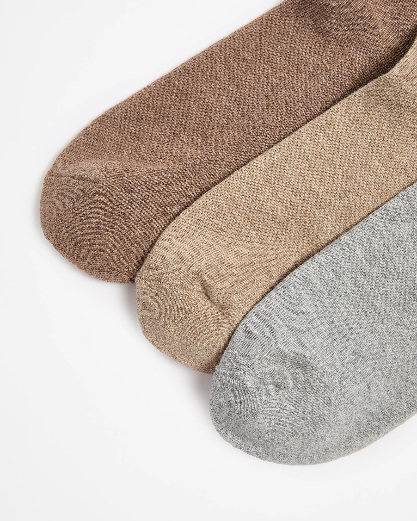 2 Australian Cotton Blend 3 Pack Comfort Crew Socks - Maxx NEUTRALS, 2 of 3
