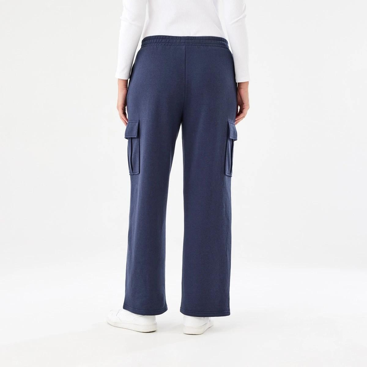 3 Cargo Wide Leg Trackpants Fluid Navy, 3 of 6