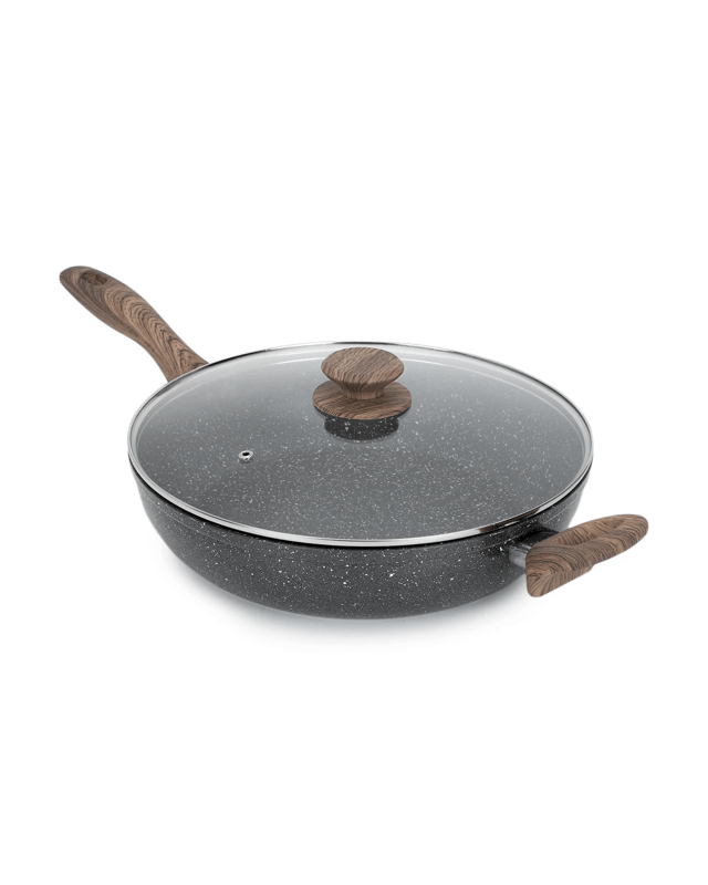 30cm Wood Look Non-Stick Saute