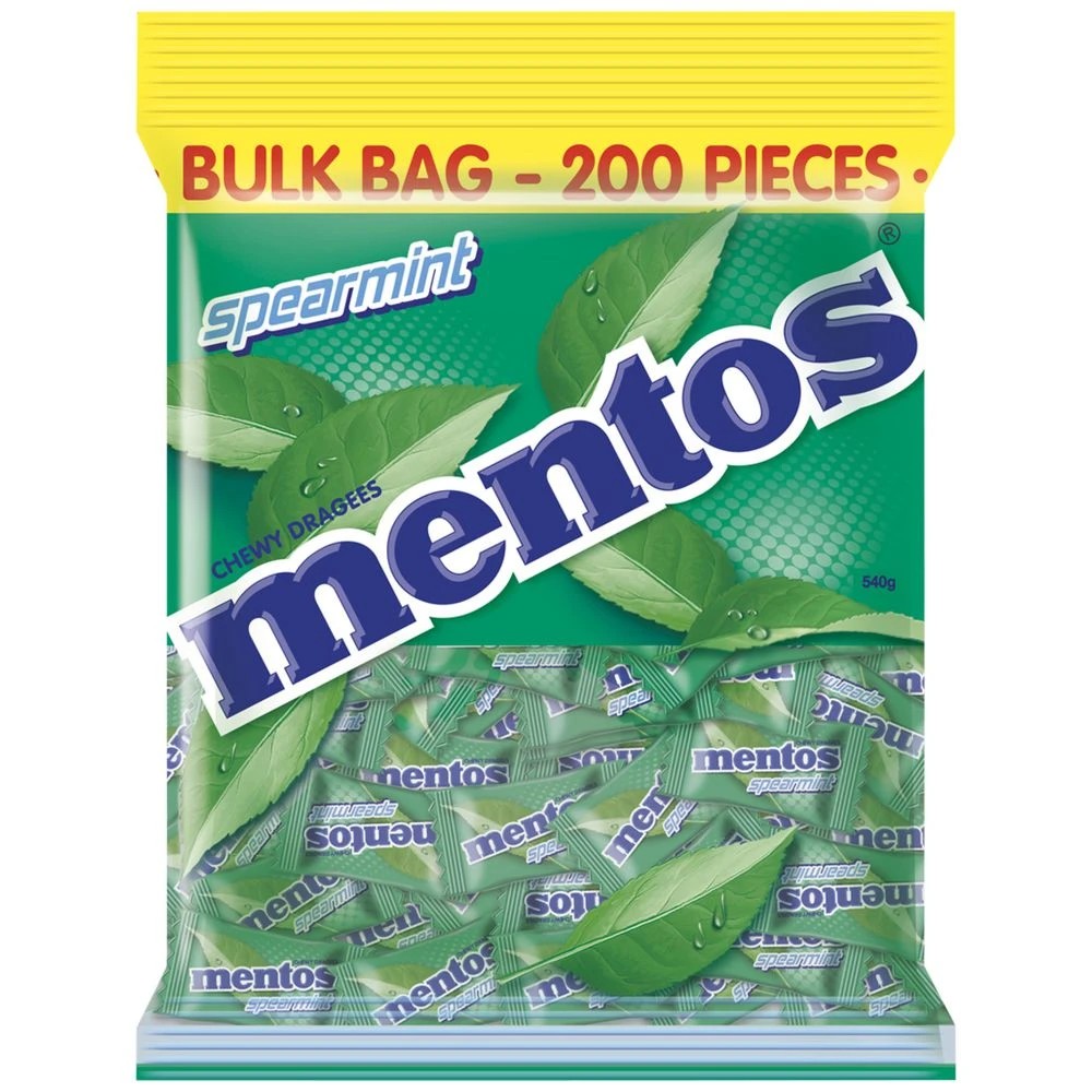 1 Mentos Spearmint Individual Wrapped 200 Pack, 1 of 2