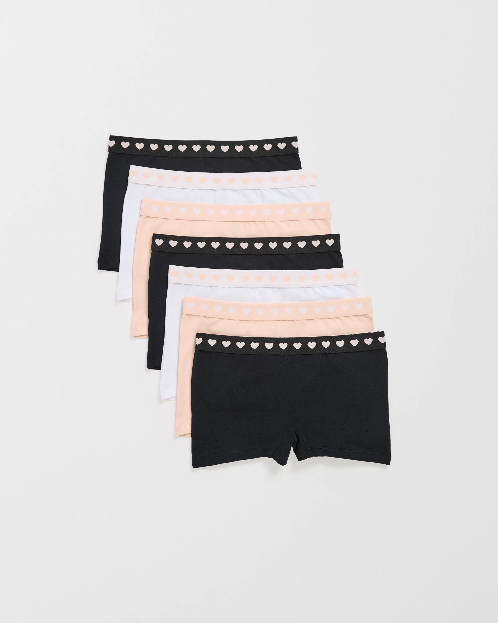 Maxx Cotton 7 Pack Older Girls Shorties - Kmart