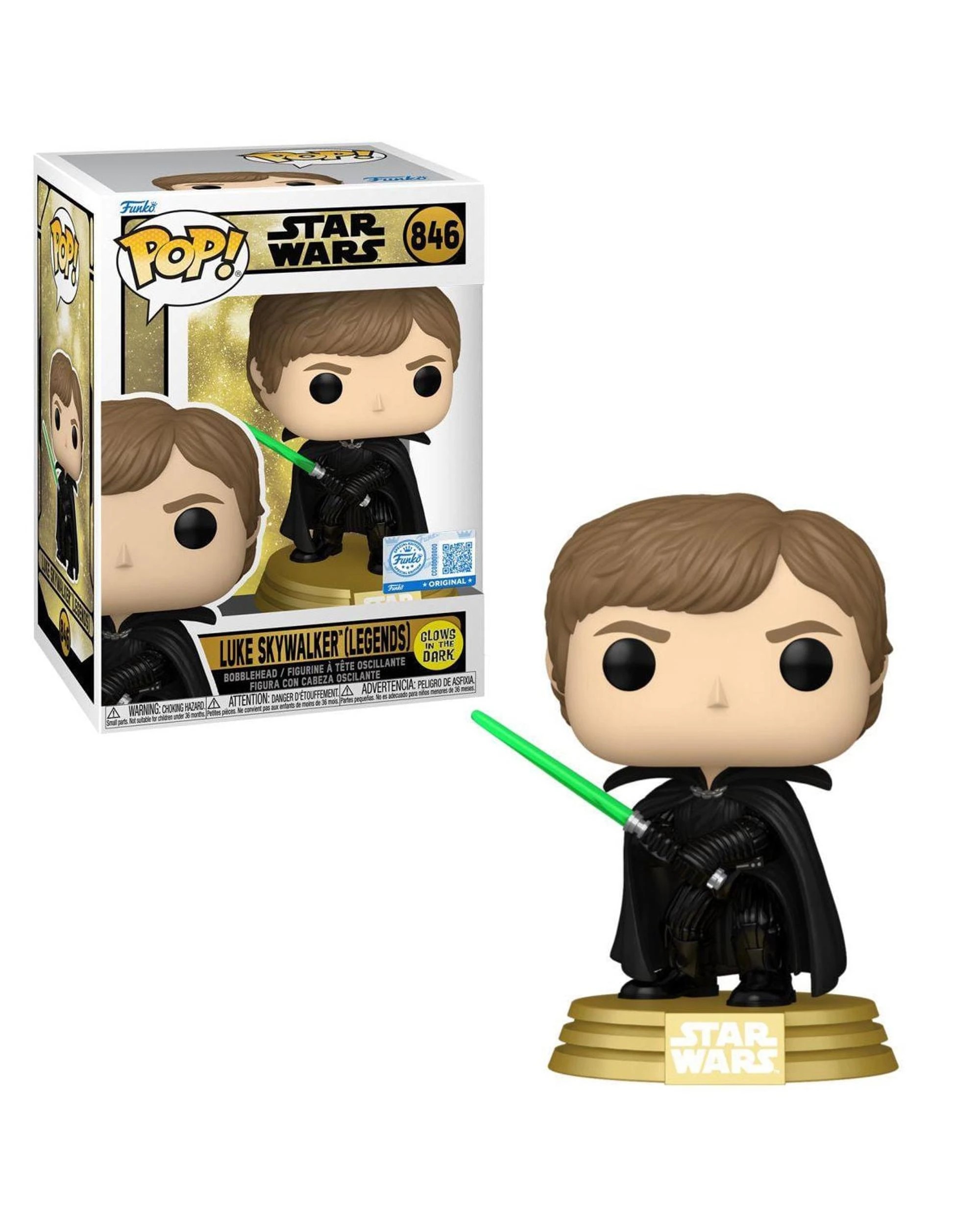 1 Star Wars Luke Skywalker - Legends -  Glow Funko POP! Vinyl, 1 of 4