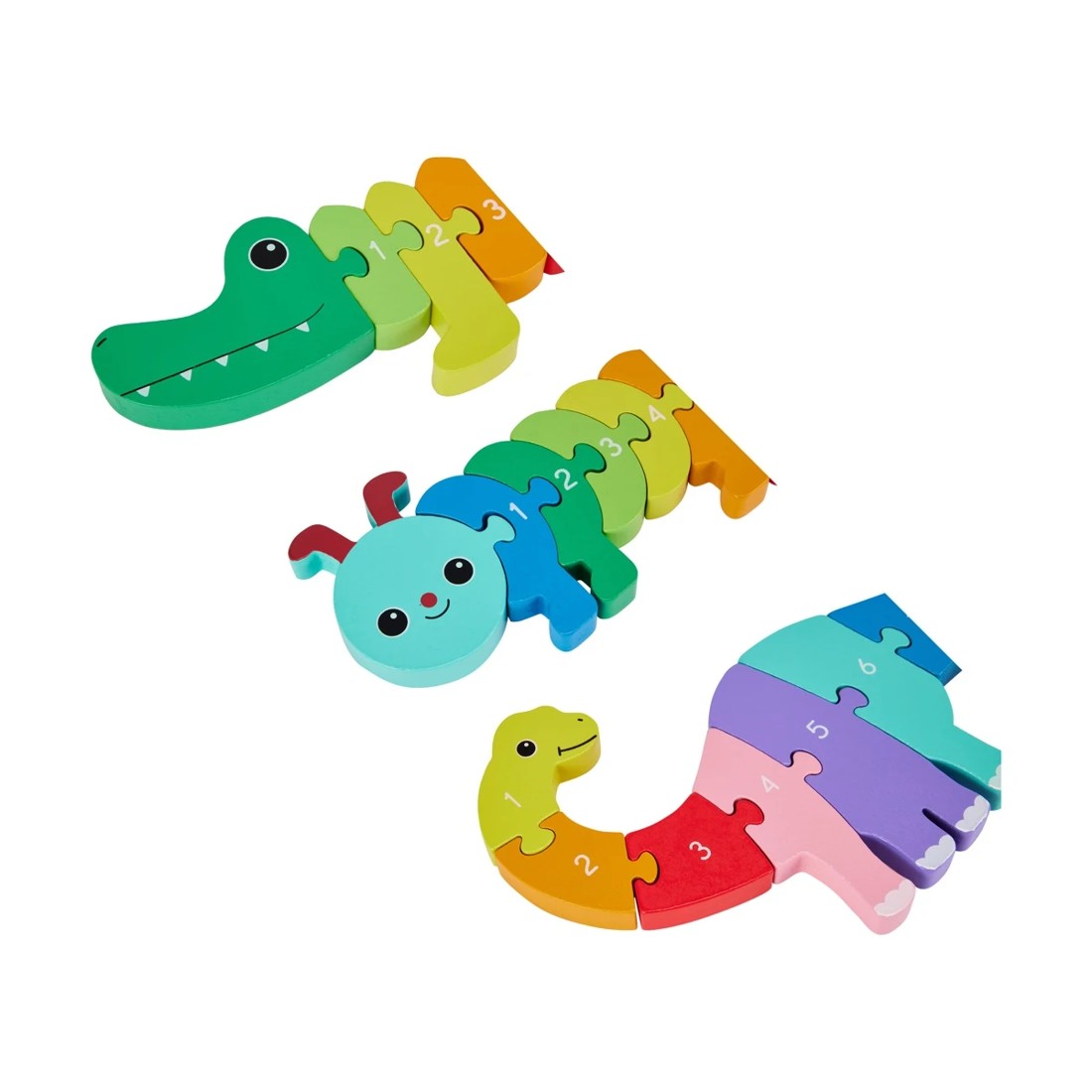 5 Wooden Counting Rainbow Animal - Assorted, 5 of 8