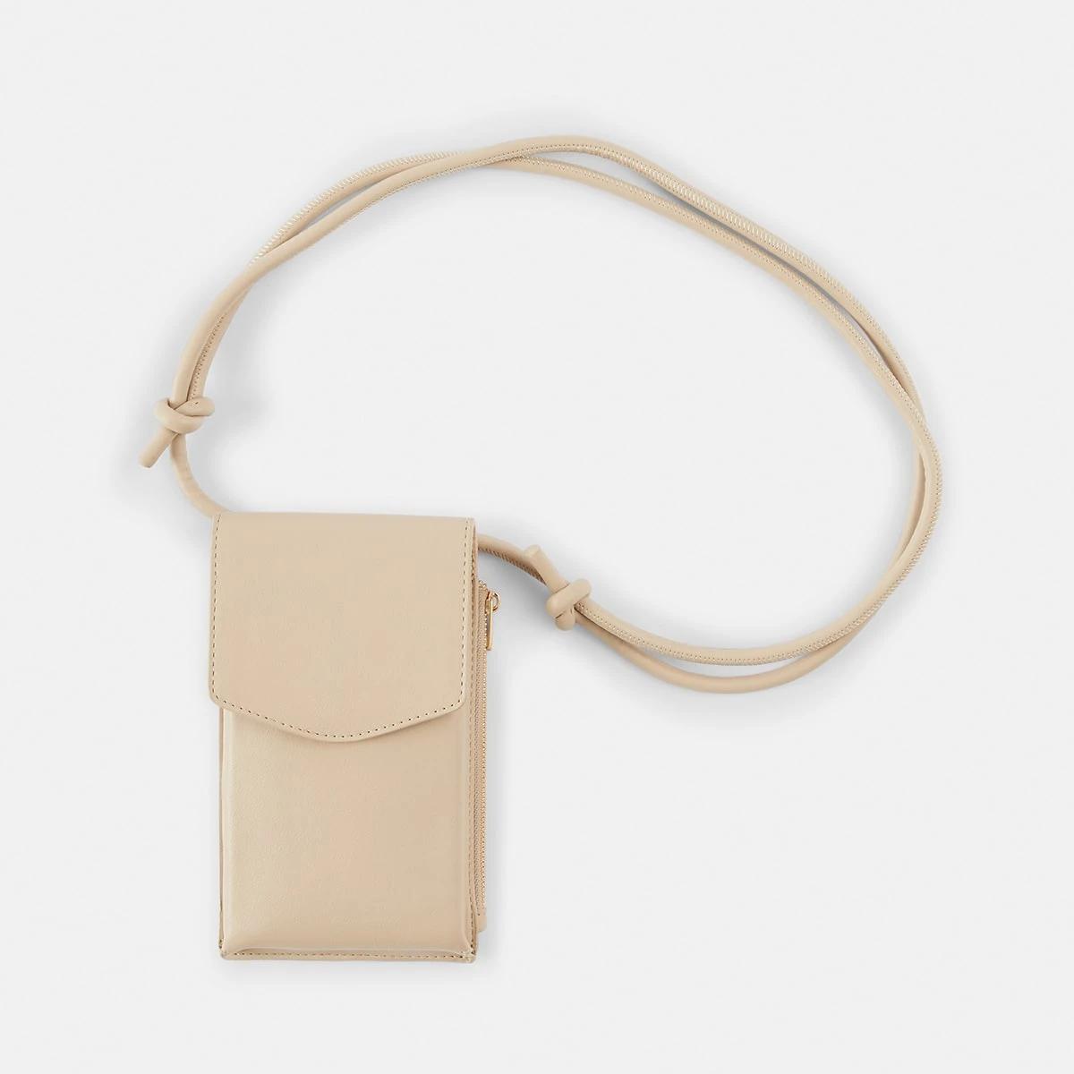 2 Phone Wallet Crossbody Bag Bone Beige, 2 of 7