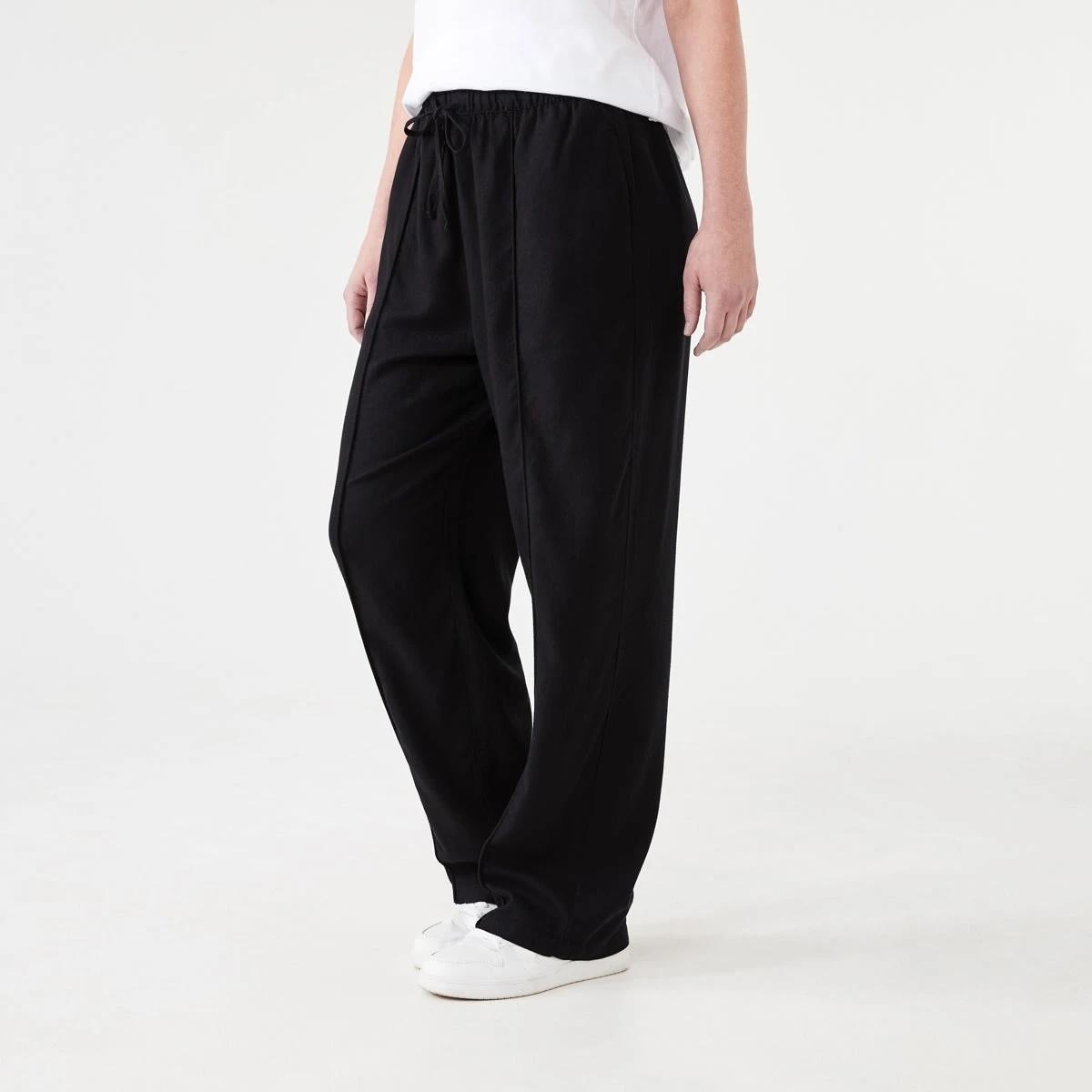 2 Textured Seam Front Pants BLACK, 2 of 5