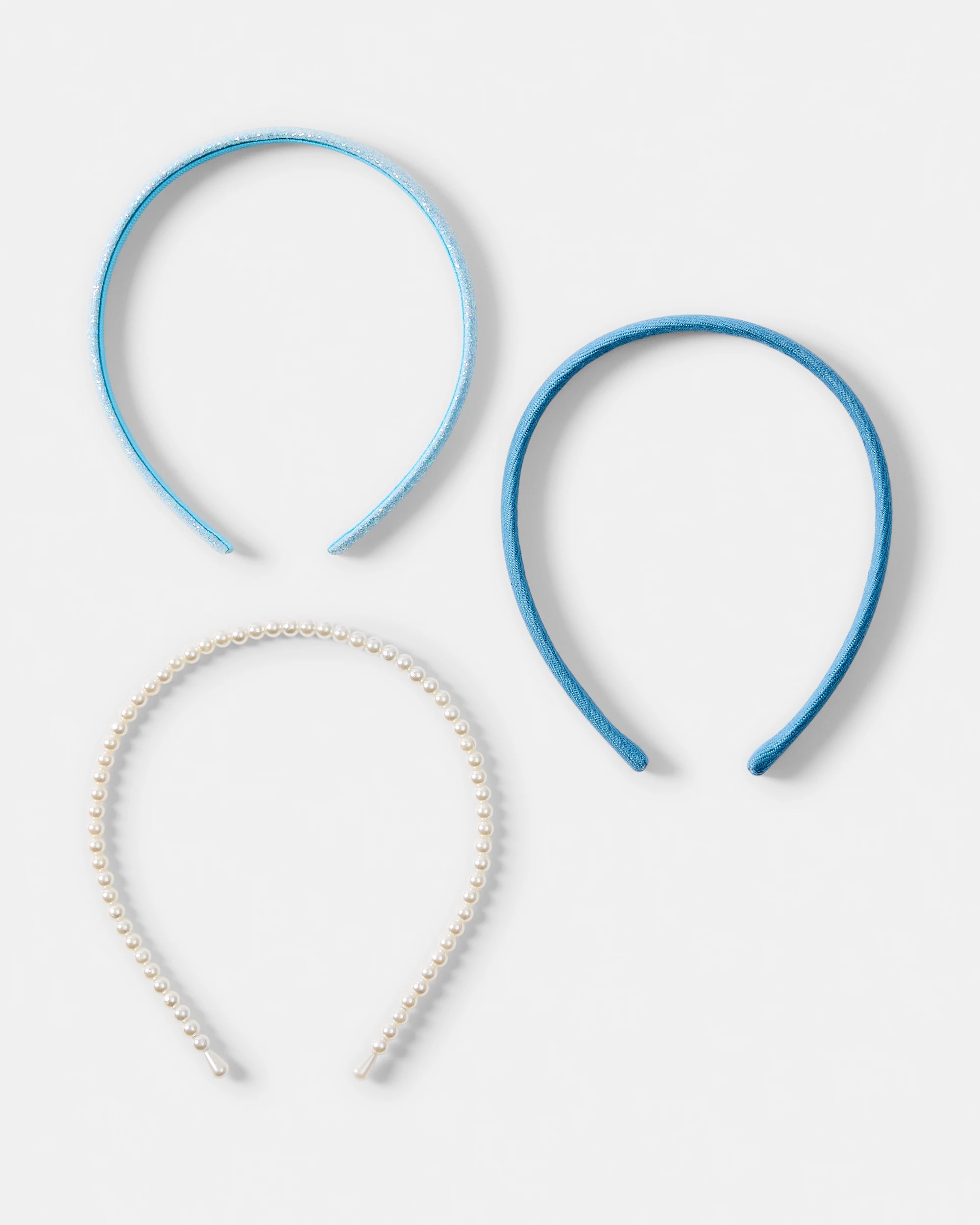 3 3 Pack Faux Pearl Headbands - Blue, 3 of 4
