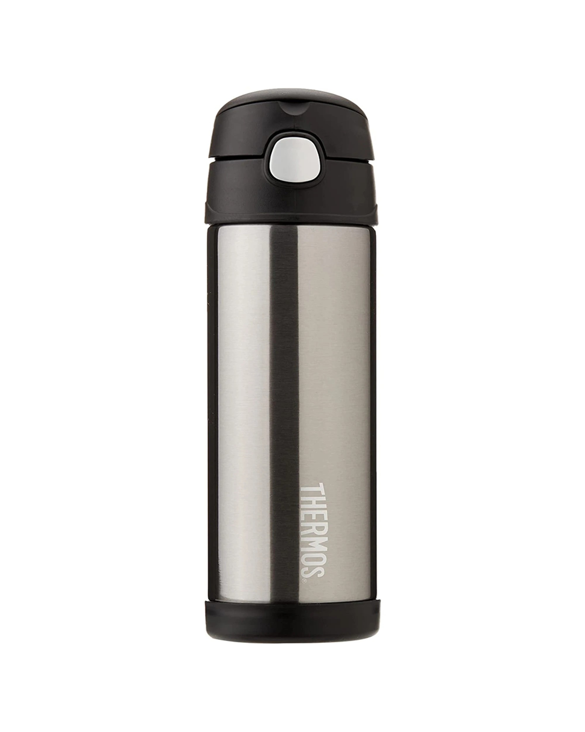 1 Thermos Funtainer 470ml Vacuum Insulated Bottle - Leak-Proof Kids Bottle Charcoal - Charcoal, 1 of 3