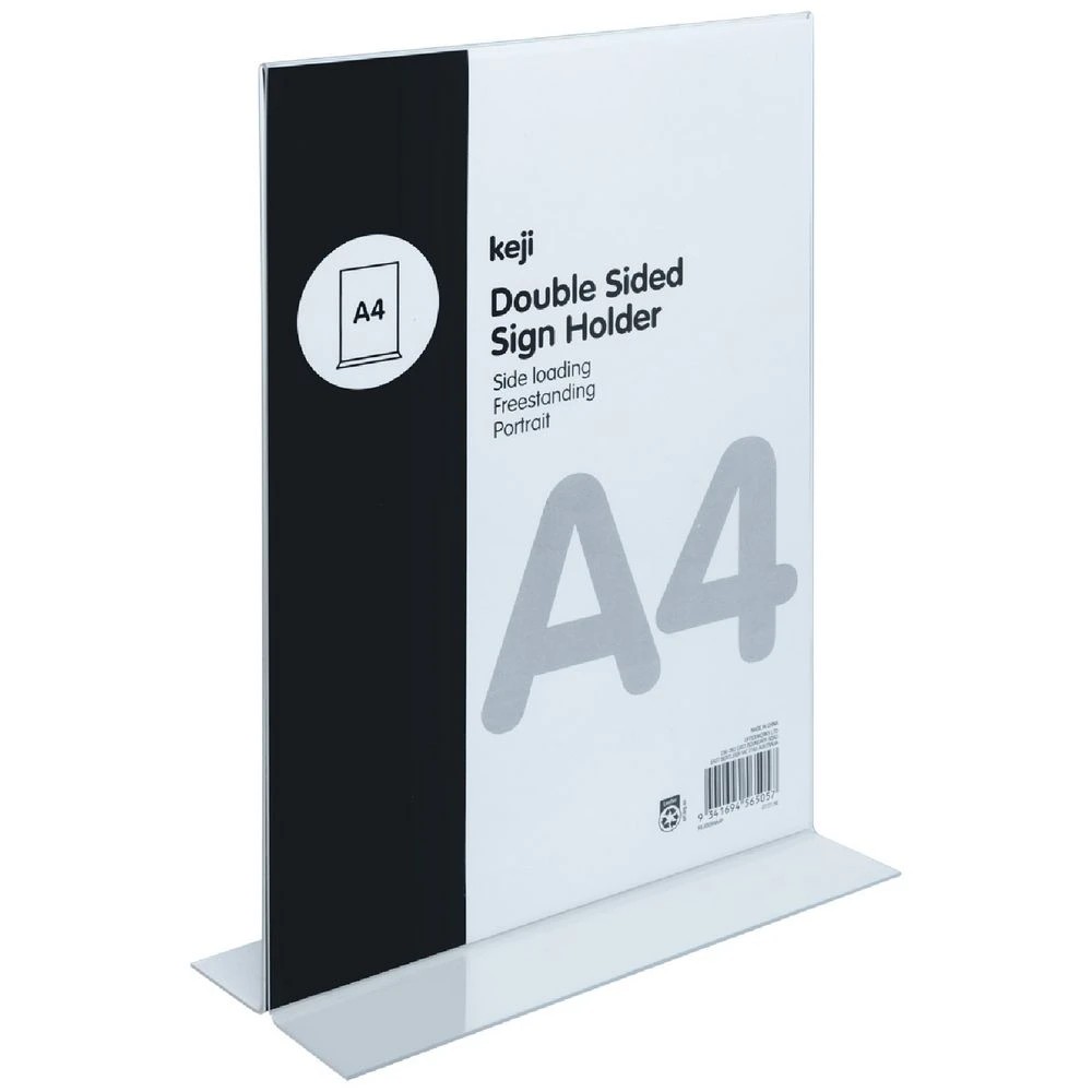 1 Keji A4 Double-Sided Sign Holder Portait, 1 of 3