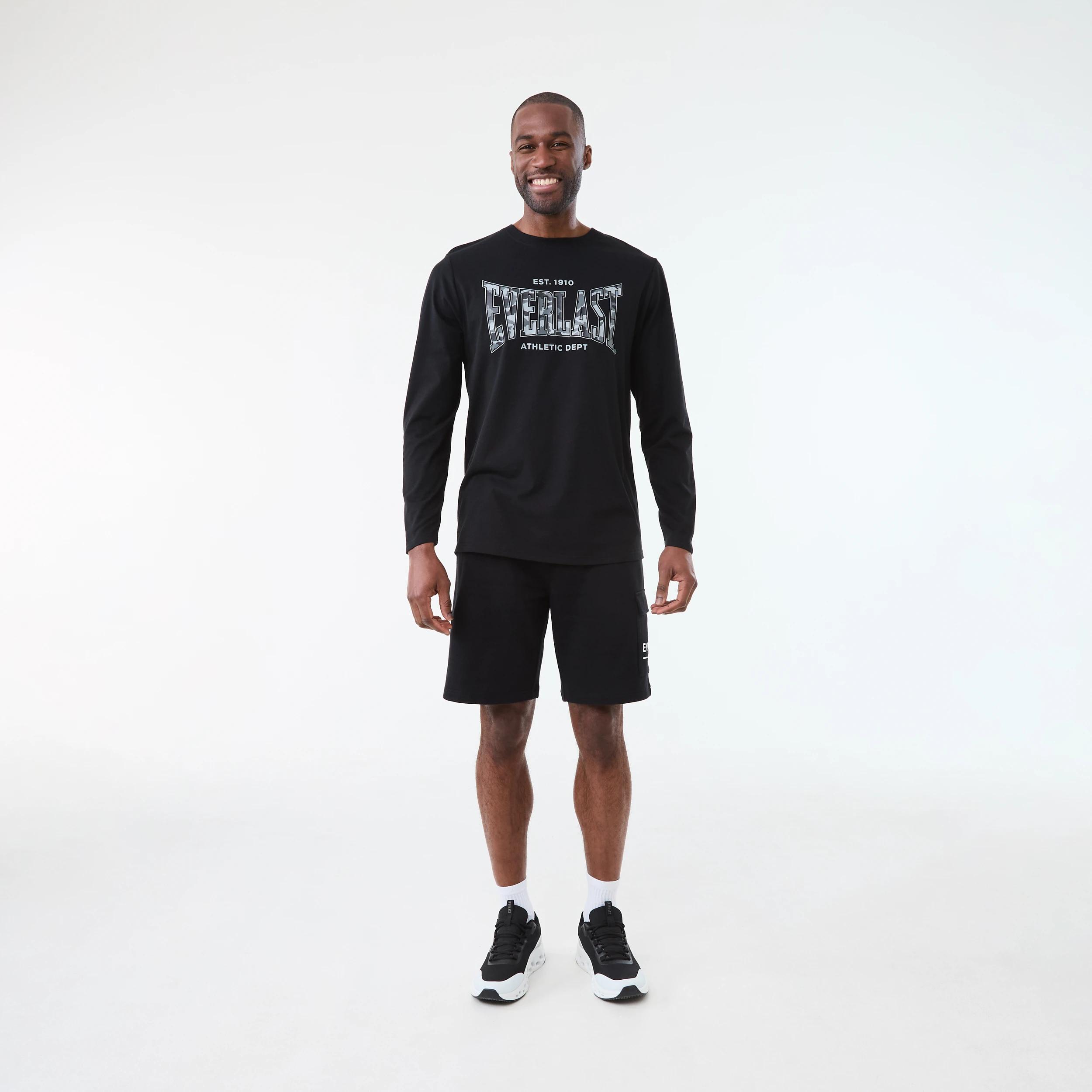 6 Everlast Mens Relaxed Printed Long Sleeve T-shirt EVERLAST BLACK, 6 of 6