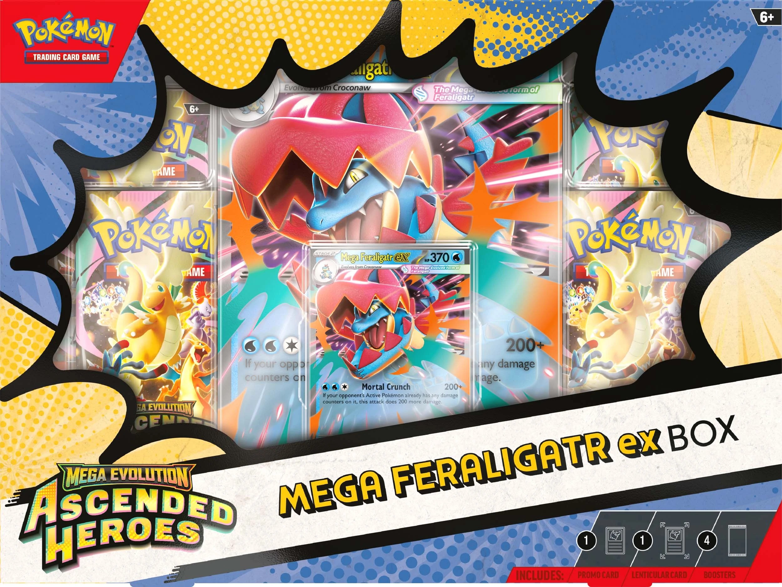 6 Pokemon Trading Card Game: Mega Evolution Ascended Heroes ex Box - Assorted, 6 of 9