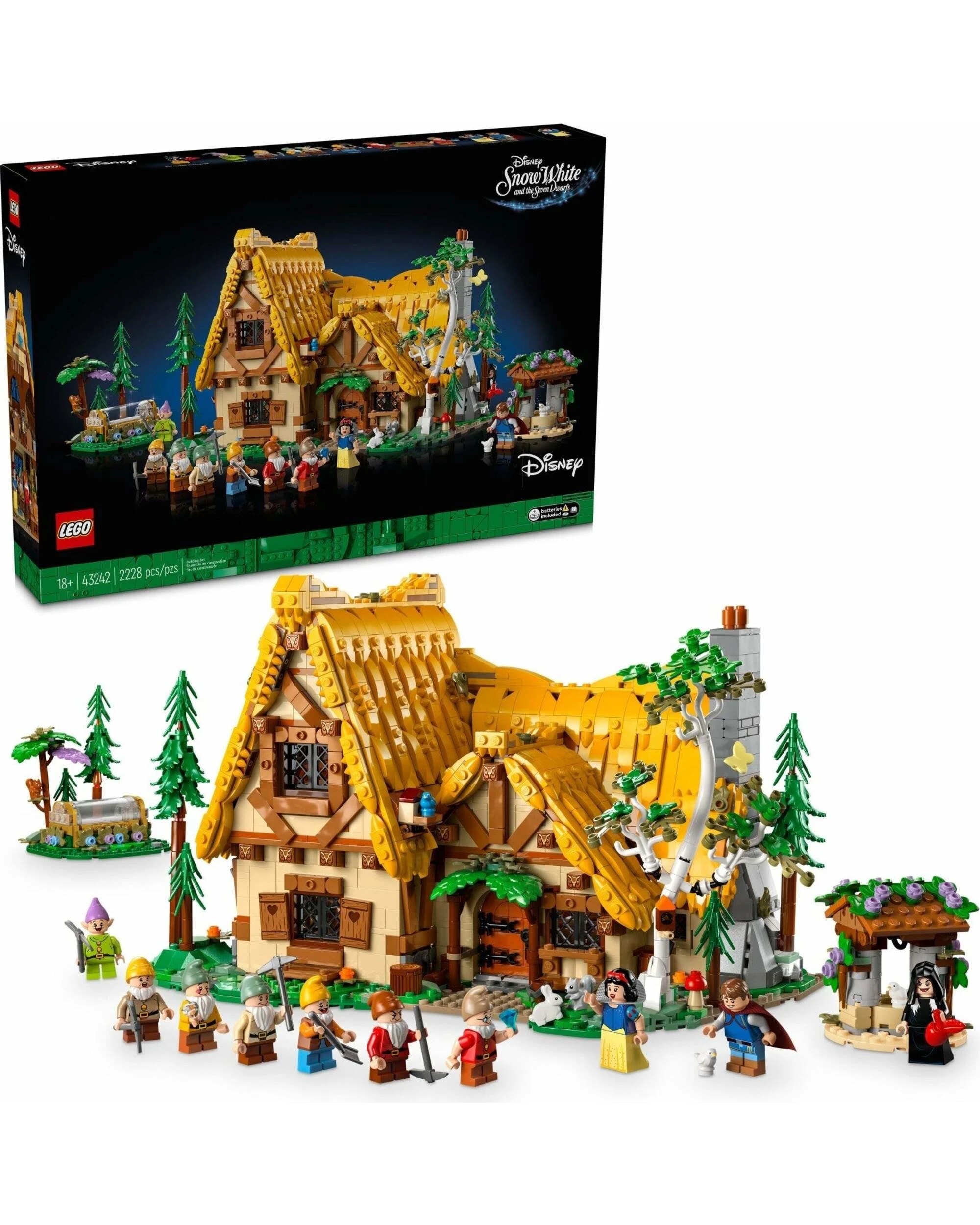 1 LEGO Disney Series 43242 Snow White and the Seven Dwarfs' Cottage, 1 of 5