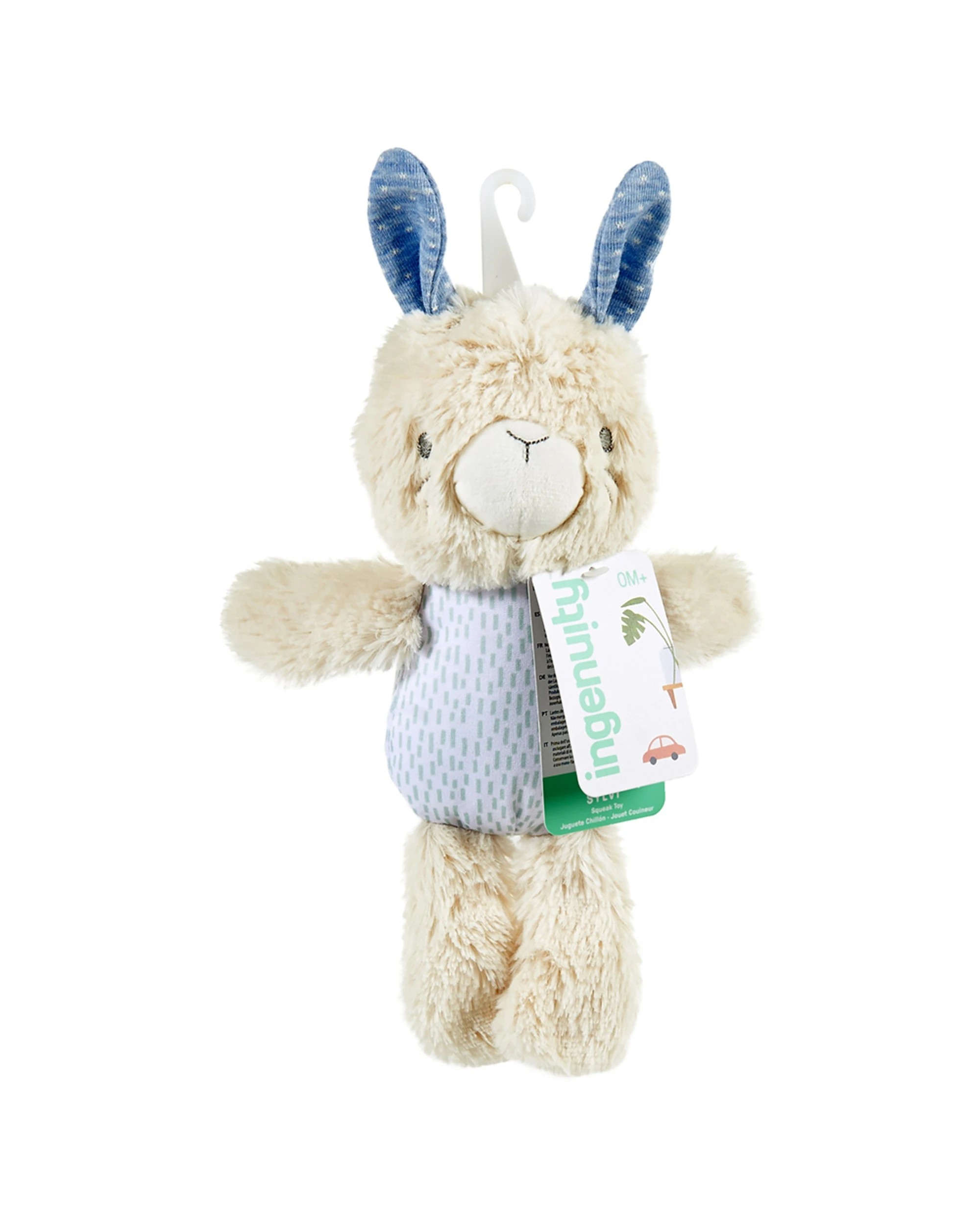 3 Ingenuity 3PK Sylvi Baby Stuffed Animal Bunny Squeak Toy 0m+ - Multi, 3 of 3