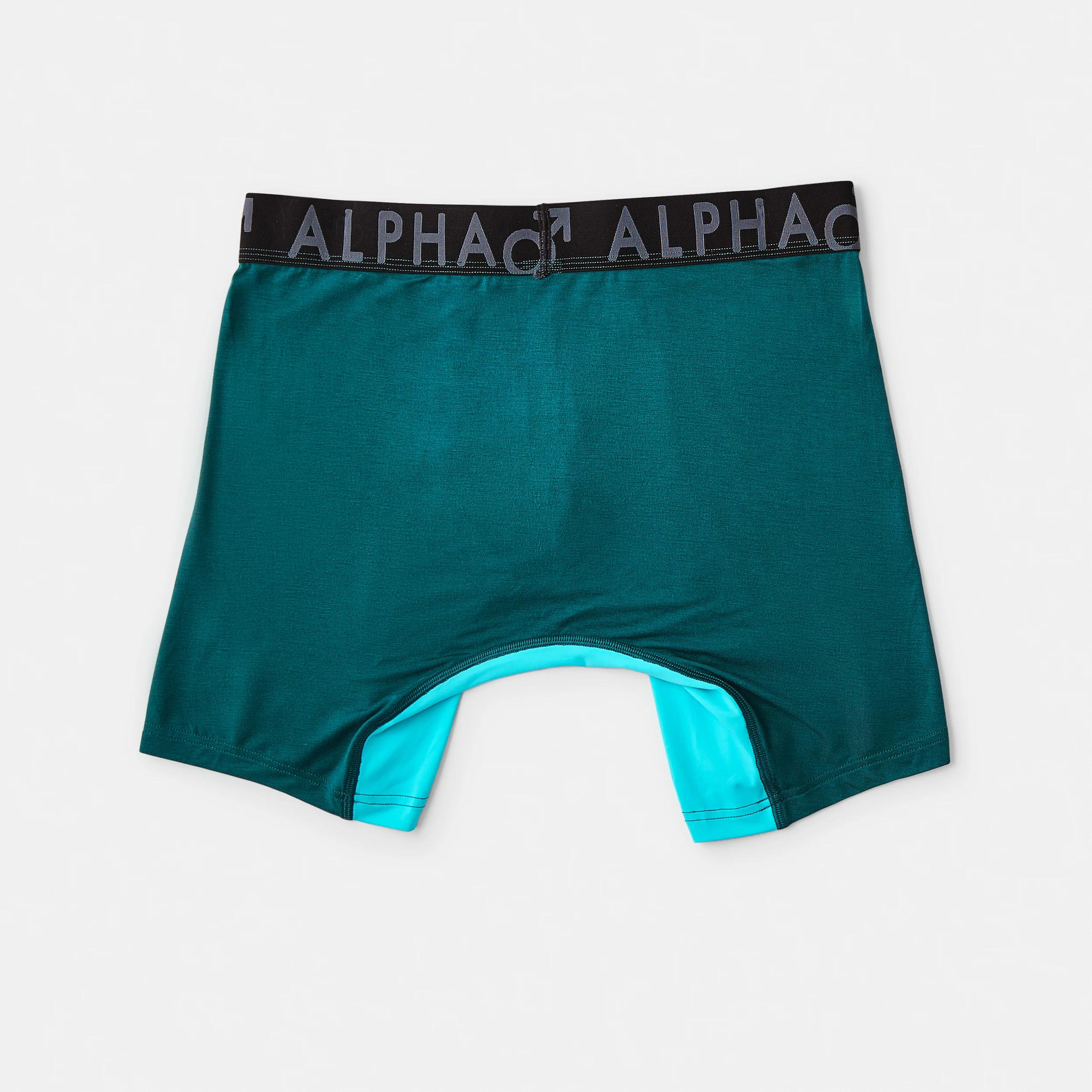 7 Bamboo Mid Length Trunks with Glide Panels TEAL, 7 of 7
