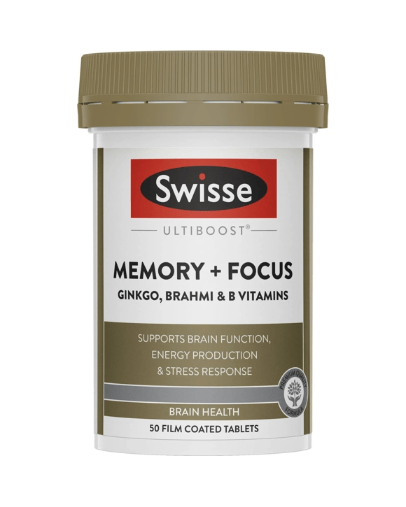Swisse Ultiboost Memory + Focus Brain Health 50 Tablets