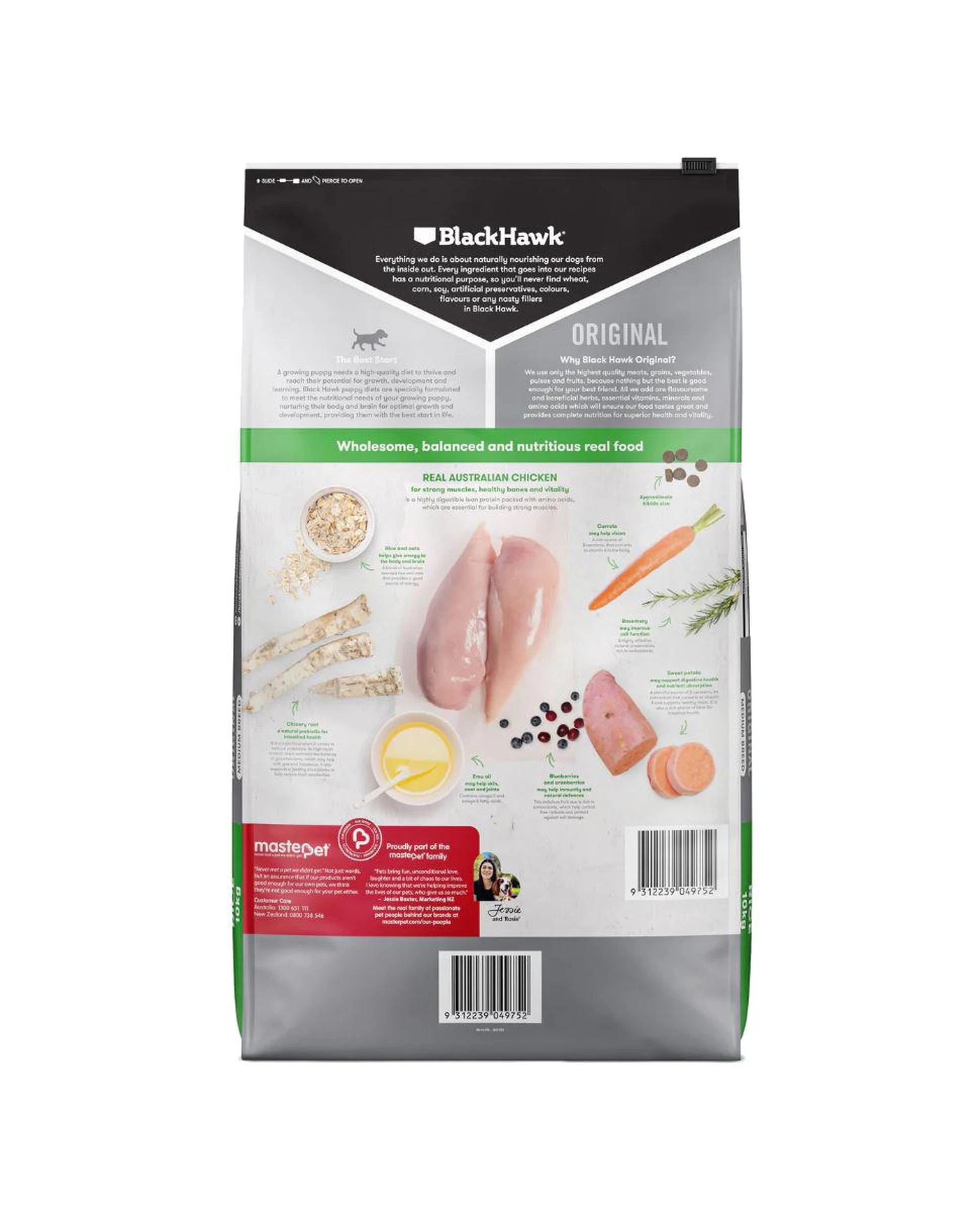 2 Black Hawk Medium Breed Puppy Chicken And Rice Dry Dog Food 3kg, 2 of 9