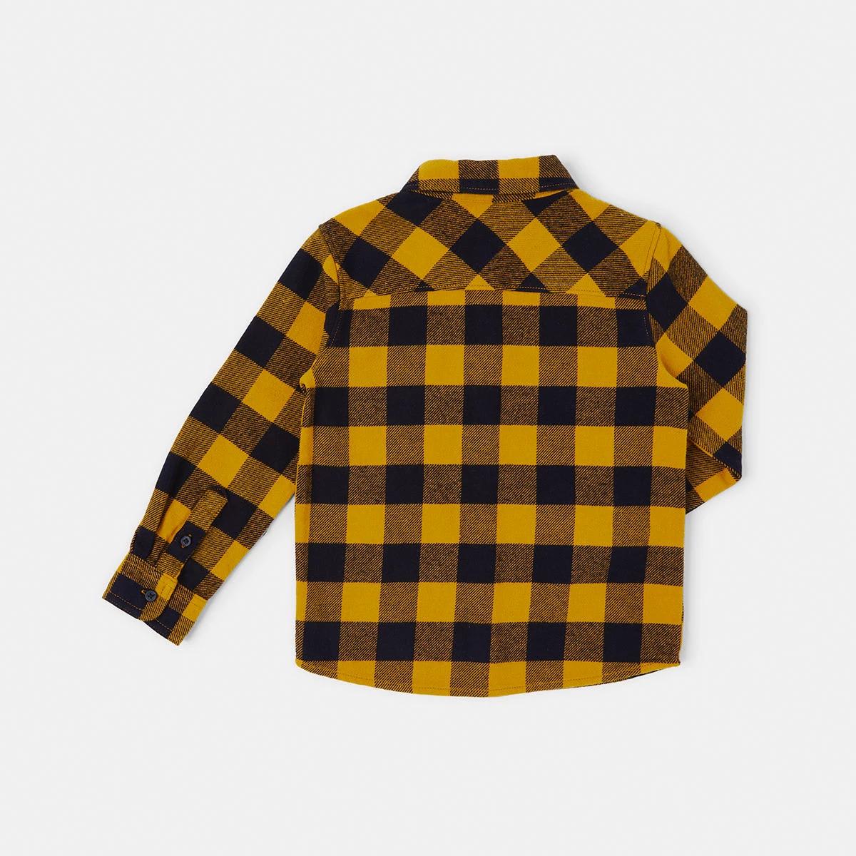9 Yarn Dye Flannelette Shirt Ylw Check, 9 of 9