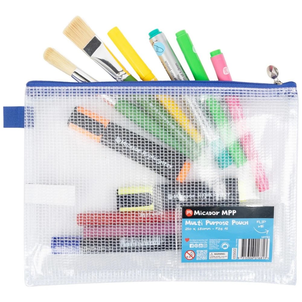 2 Micador A5 Multi Purpose Pouch Clear, 2 of 2