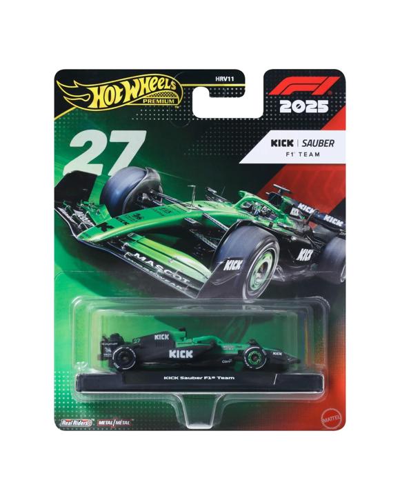 Hot Wheels Premium Formula 1 2025 Kick Sauber Racing Team #27 Nico Hulkenburg Diecast Vehicle