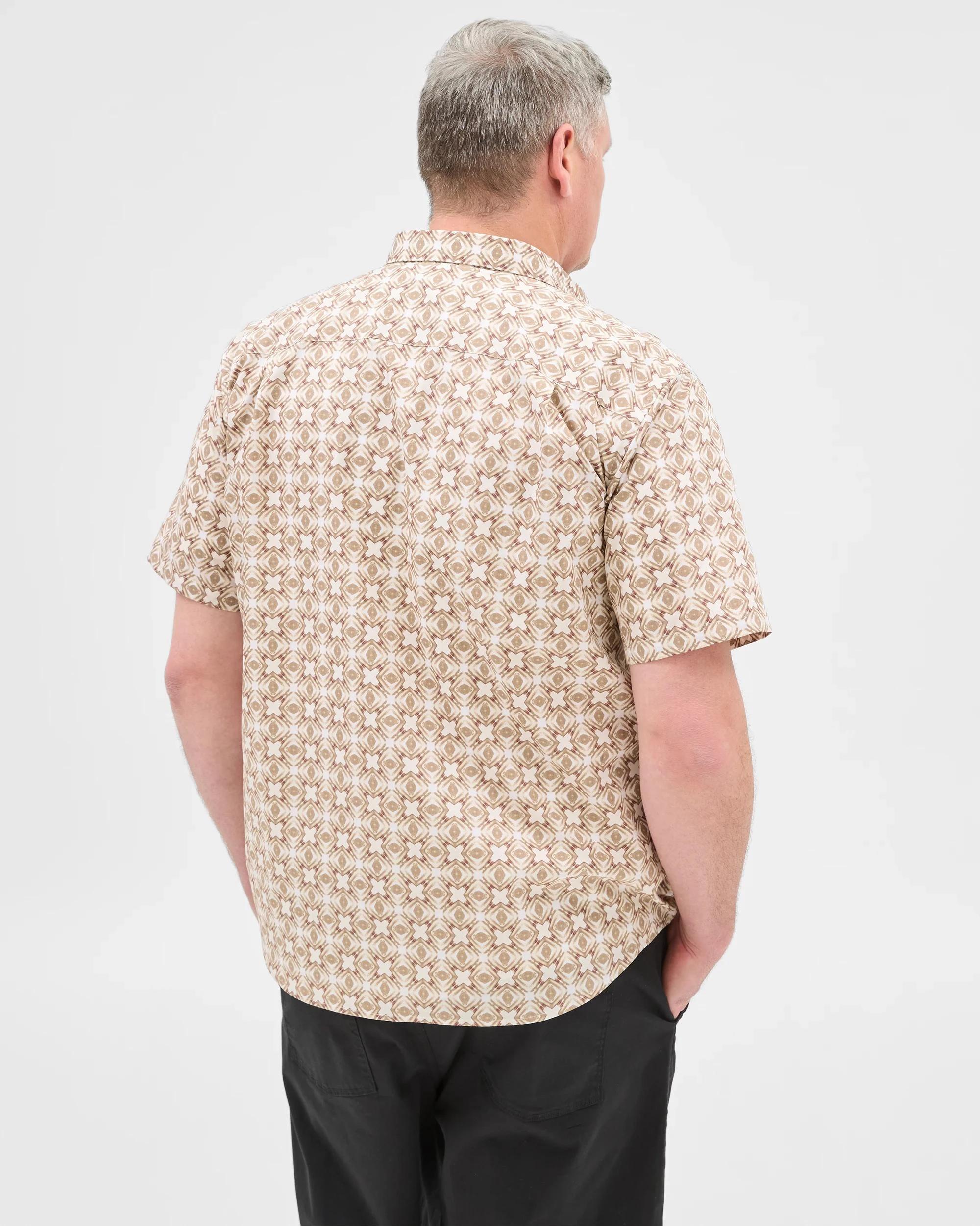 5 Target Plus Size Australian Cotton Business Shirt NEUTRAL GEO, 5 of 6