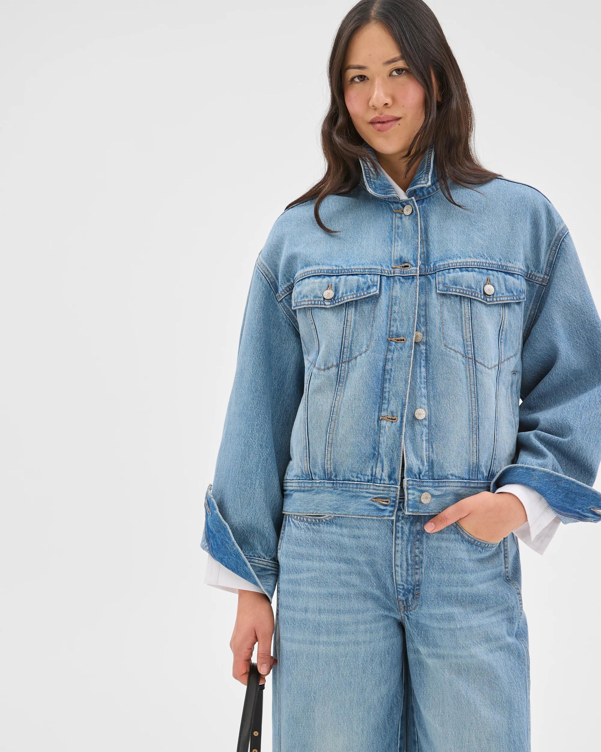 4 Target Denim Panelled Slouch Denim Jeans VINTAGE WORN, 4 of 8