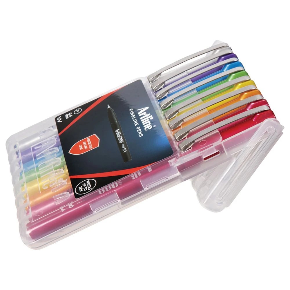 4 Artline 200 Fineliner Pens Assorted Brights 8 Pack, 4 of 4