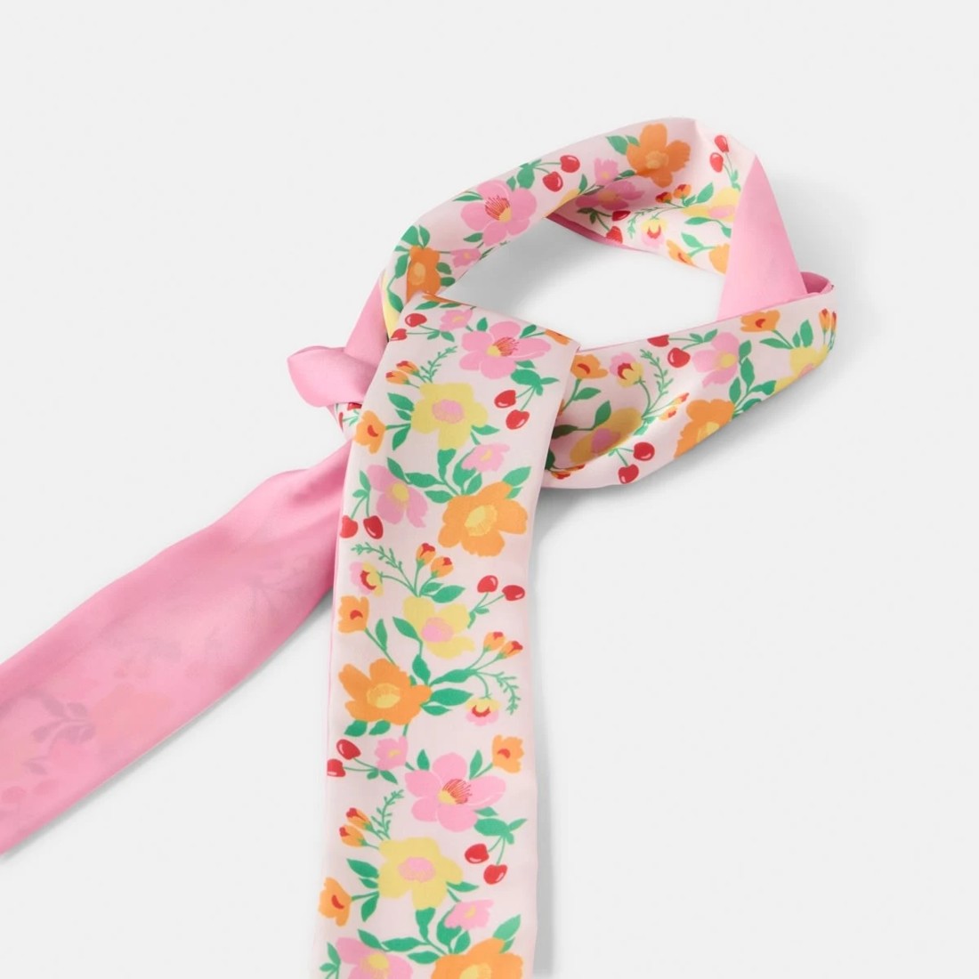 2 Twill Hair Scarf - Pink, 2 of 5