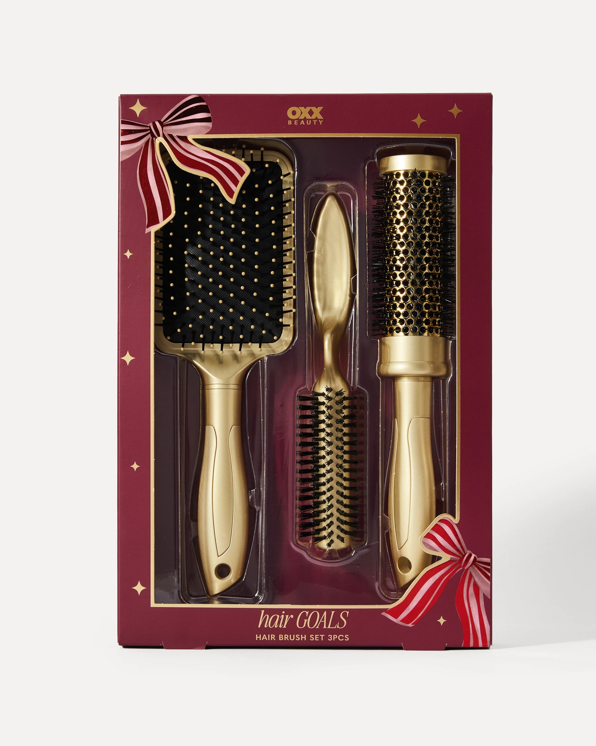 5 OXX Beauty 3 Piece Hair Goals Hair Brush Set, 5 of 6