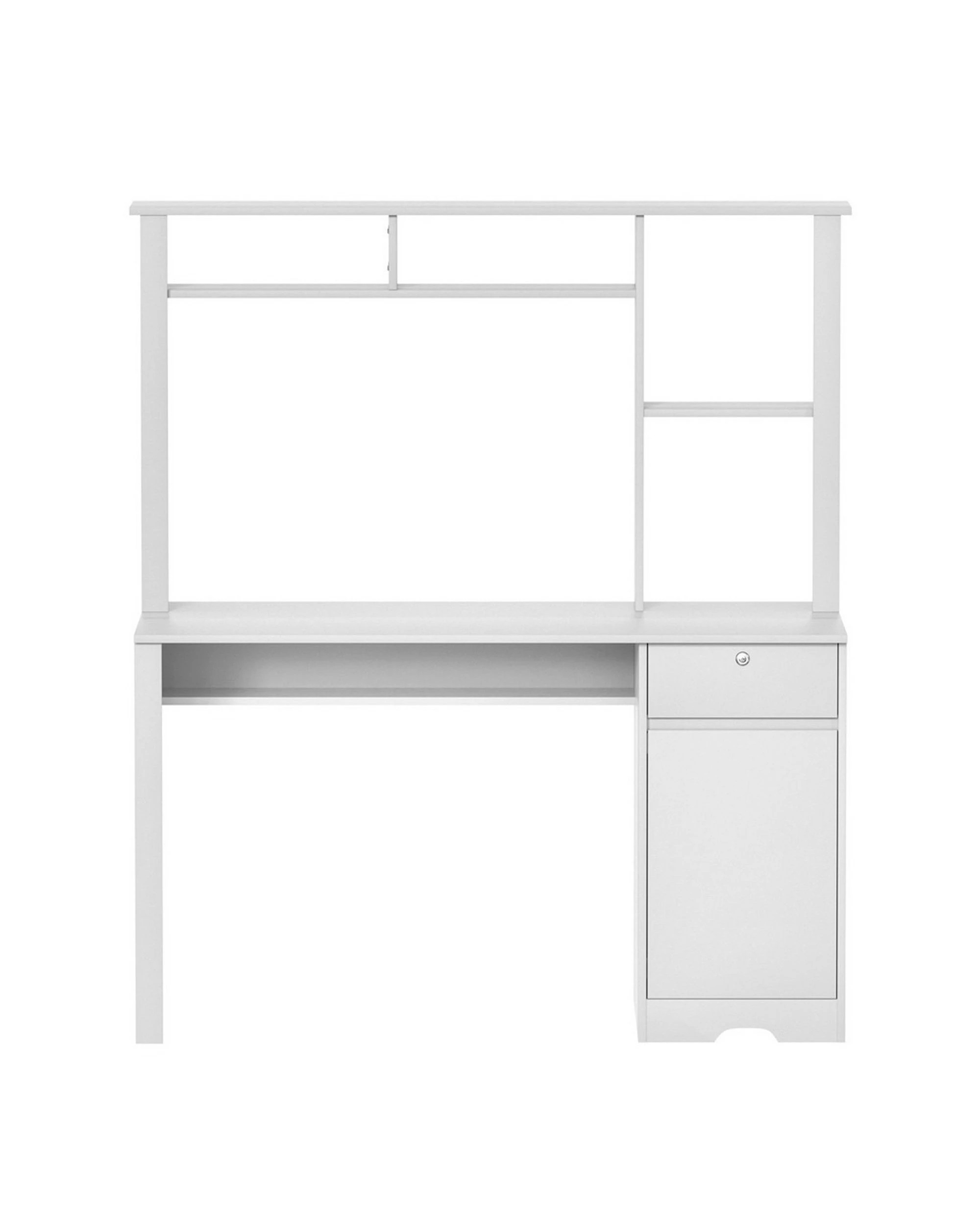 3 Artiss Computer Desk Office Study Desks Table Drawer Bookshelf Cabinet
 - White, 3 of 3