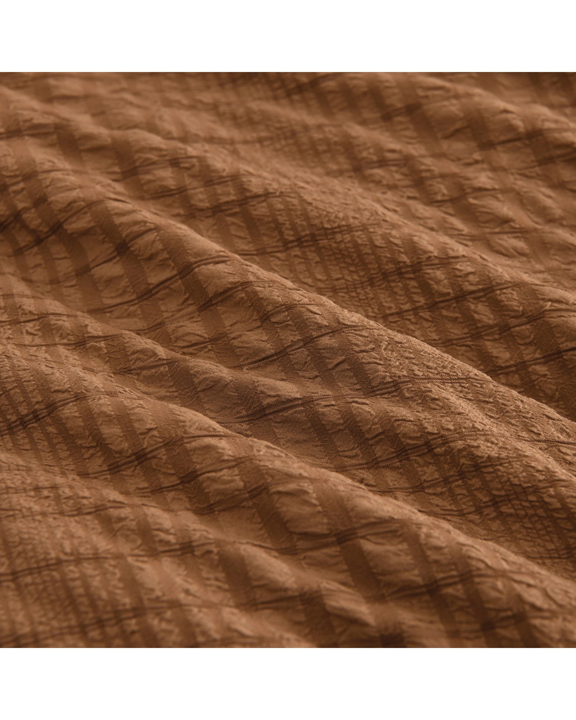 4 Dreamaker Ellis Seersucker Quilt Cover Set - King Single Bed - Rust, 4 of 7