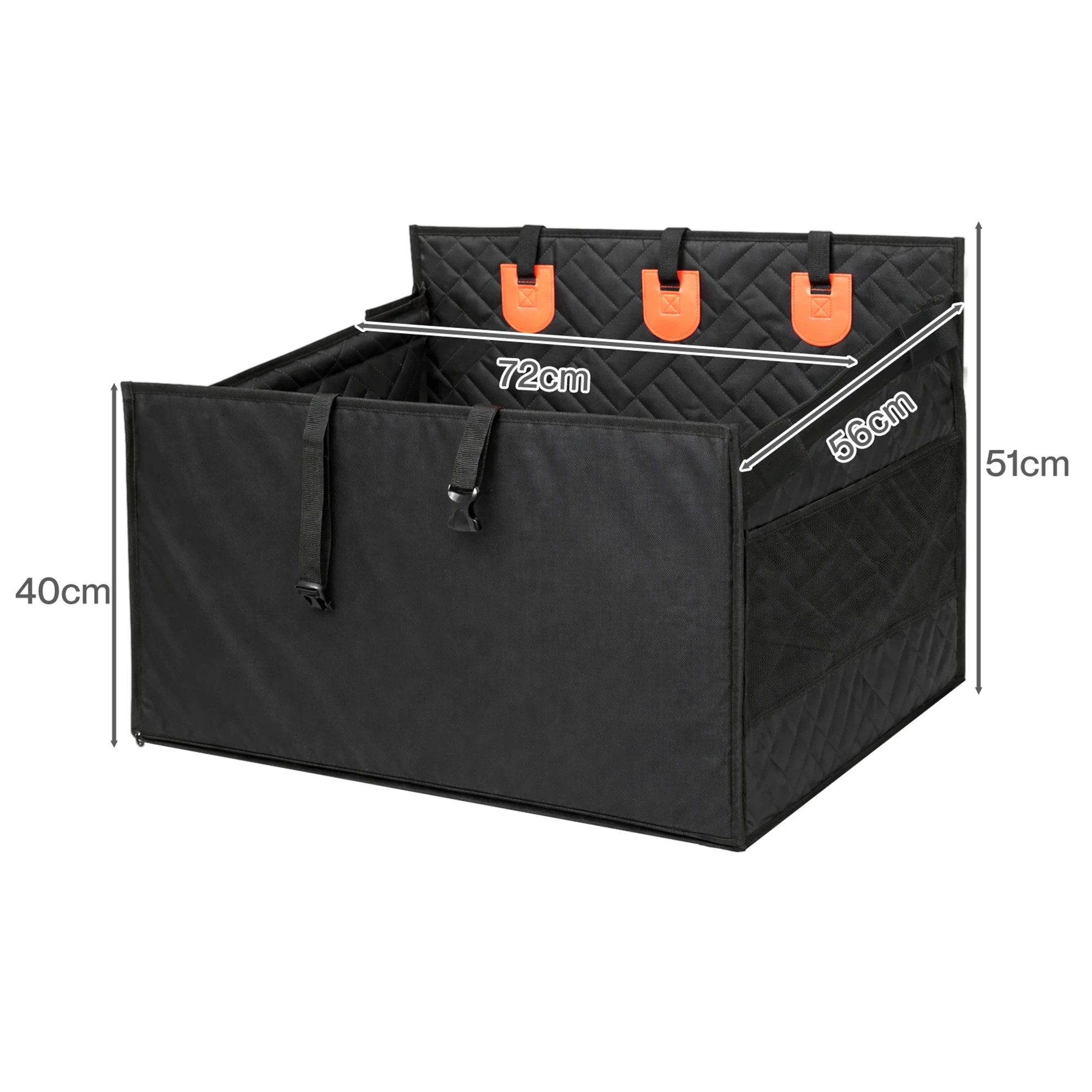 3 Pawz Dog Car Seat Cover, Cotton, - Black, 3 of 9